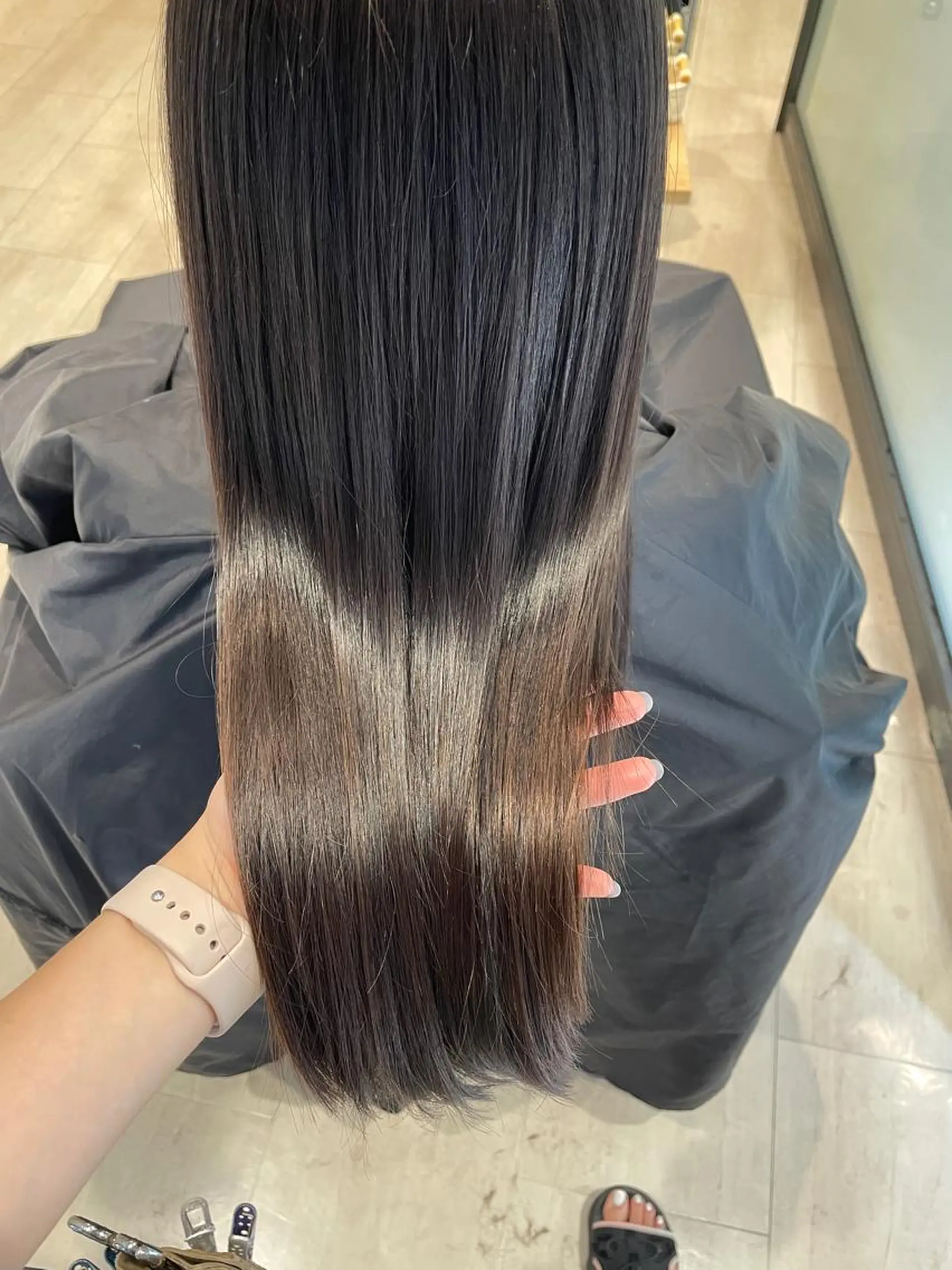 ロング 髪質改善 トリートメント コトネ🫧 韓国風レイヤーカットのヘアスタイル