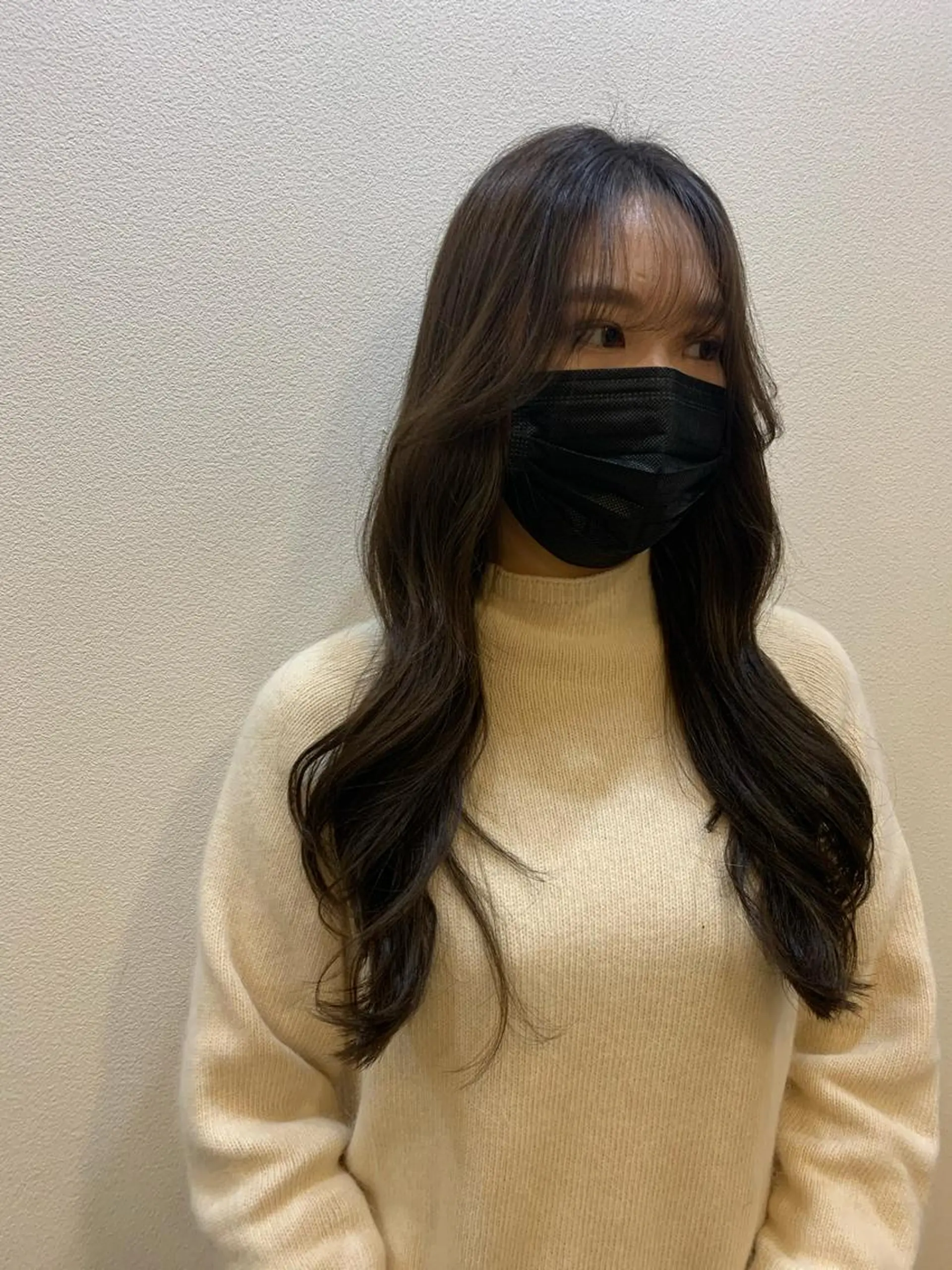 ロング カラー エギョモリ ヨシンモリ 韓国風ヘア レイヤーカット 韓国🇰🇷髪質改善 Chisaki치사키のヘアスタイル