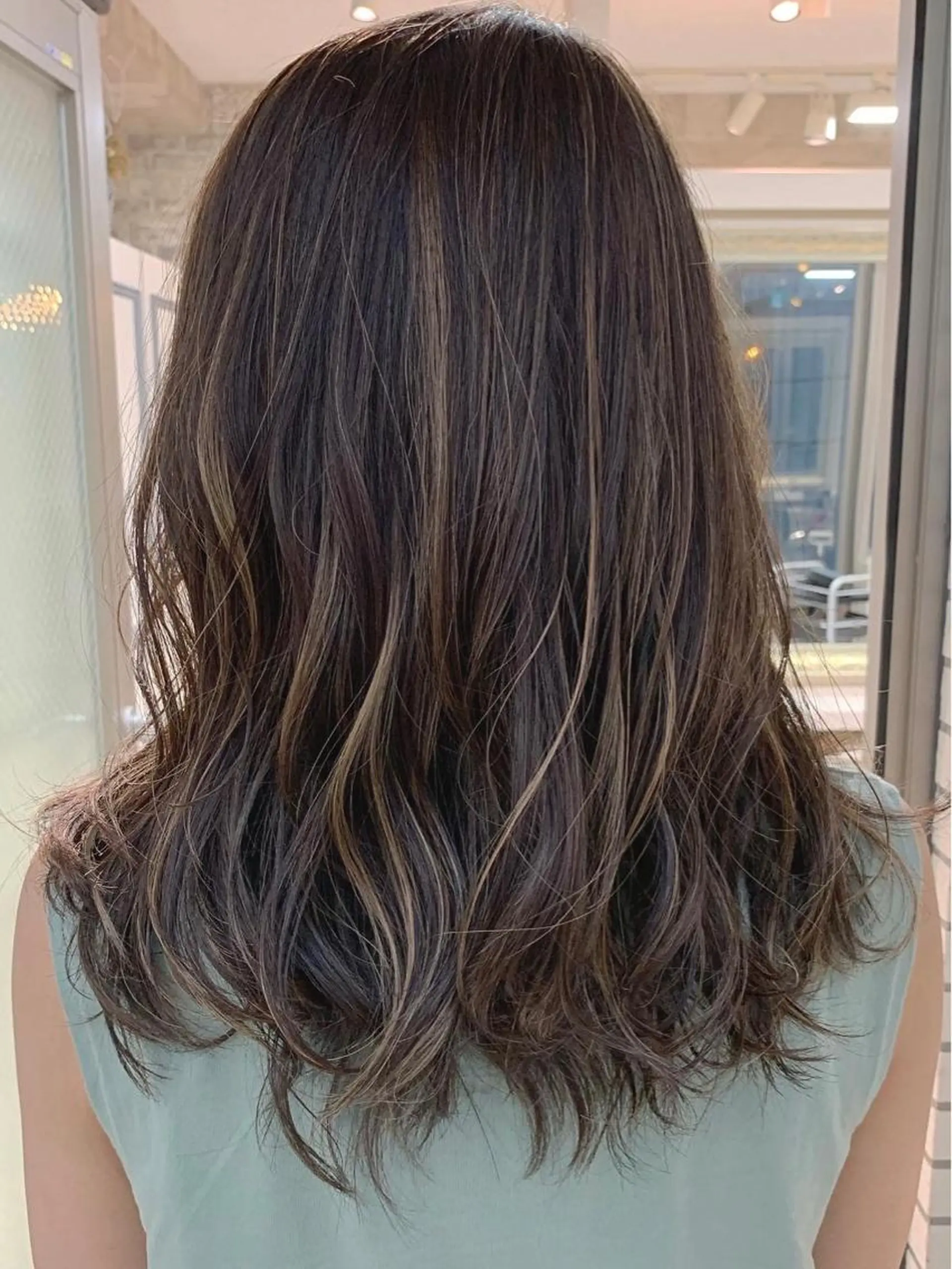 セミロング カラー 大橋 タツヤのヘアスタイル