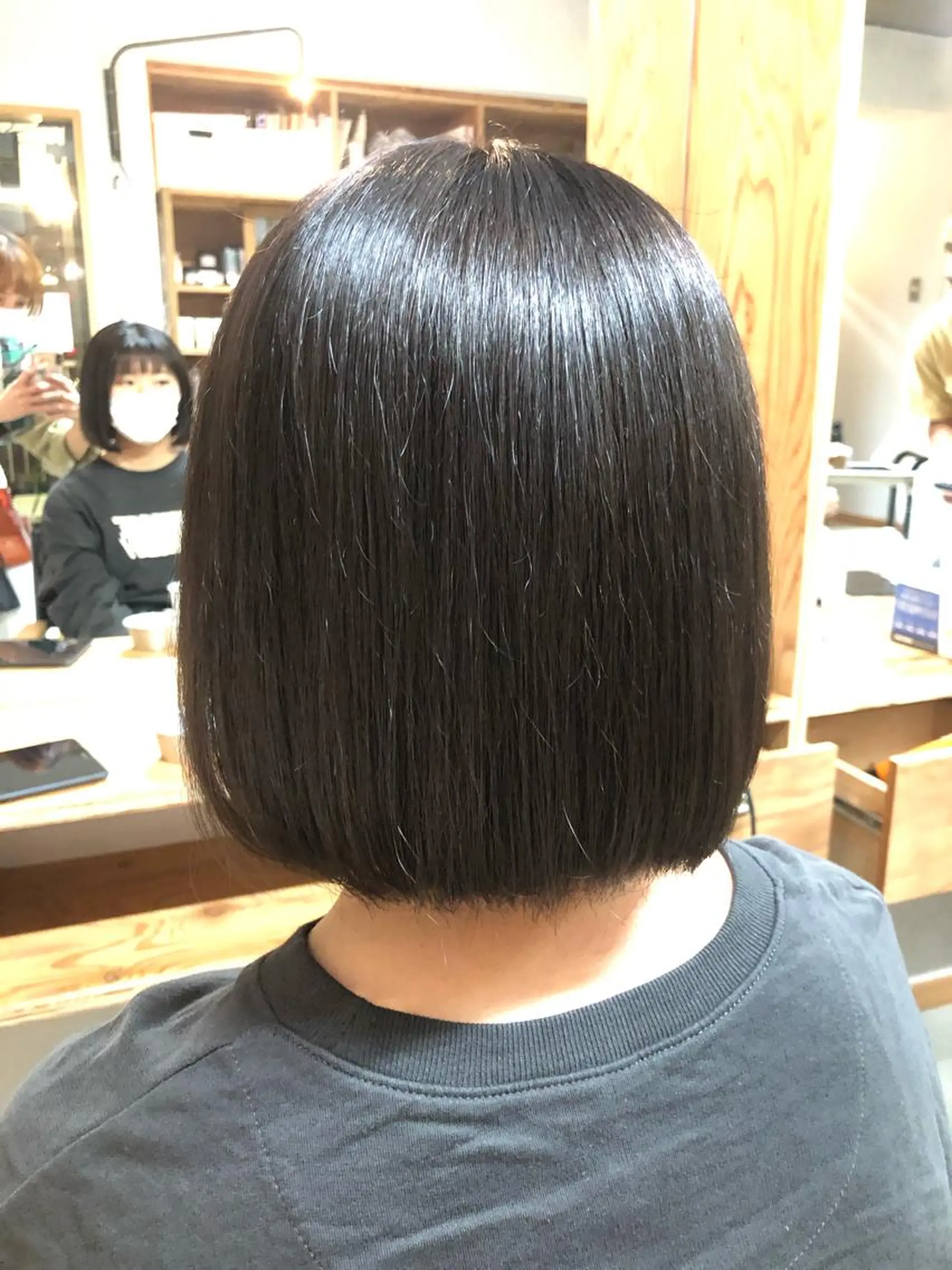 ミディアム カラー パーマ ヘアアレンジ 暖色ボブ 🍊rikakoのヘアスタイル