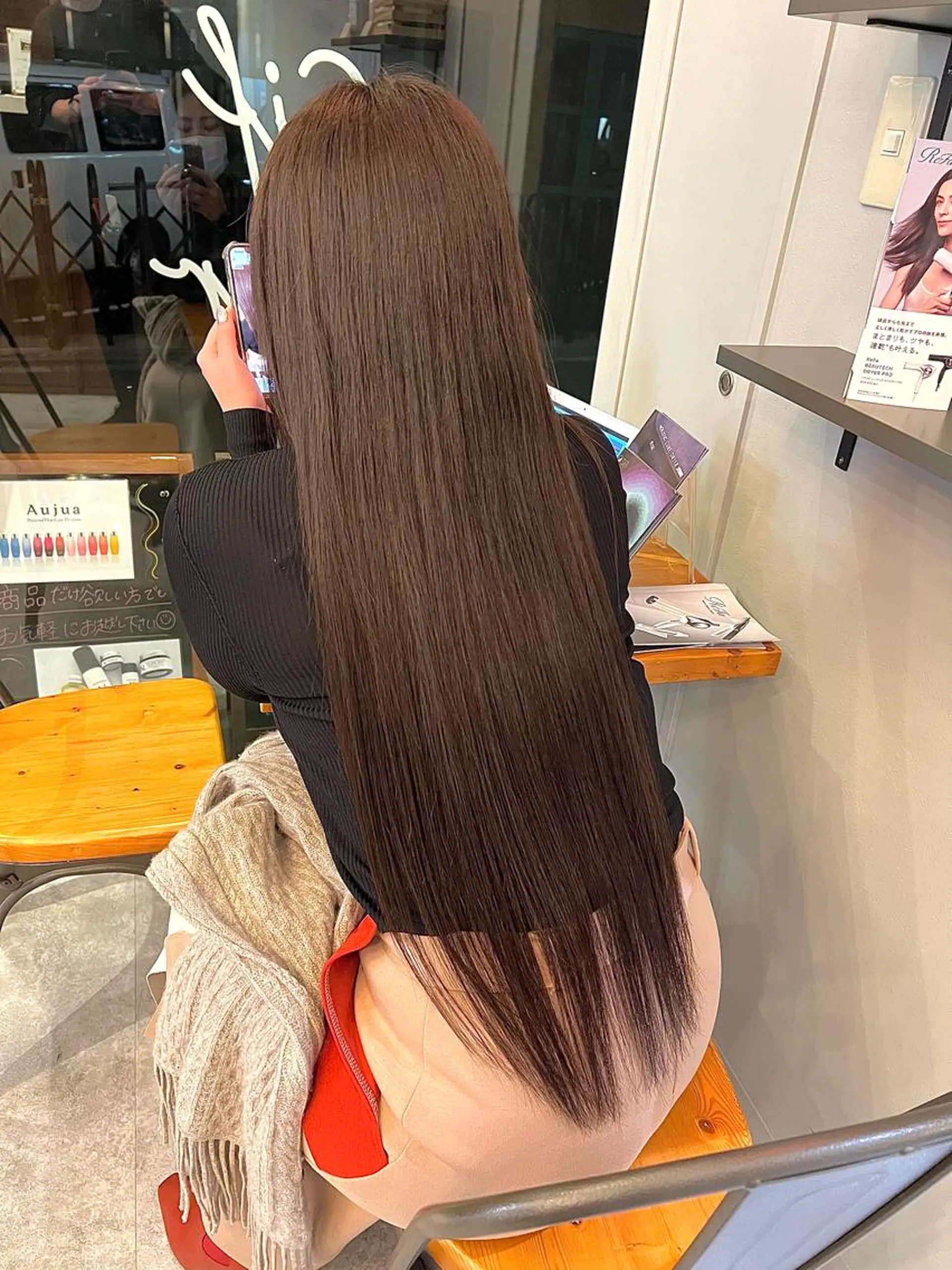 ロング カット 縮毛矯正 トリートメント 酸性ストレート/ブリ ーチなし/中村 匠のヘアスタイル