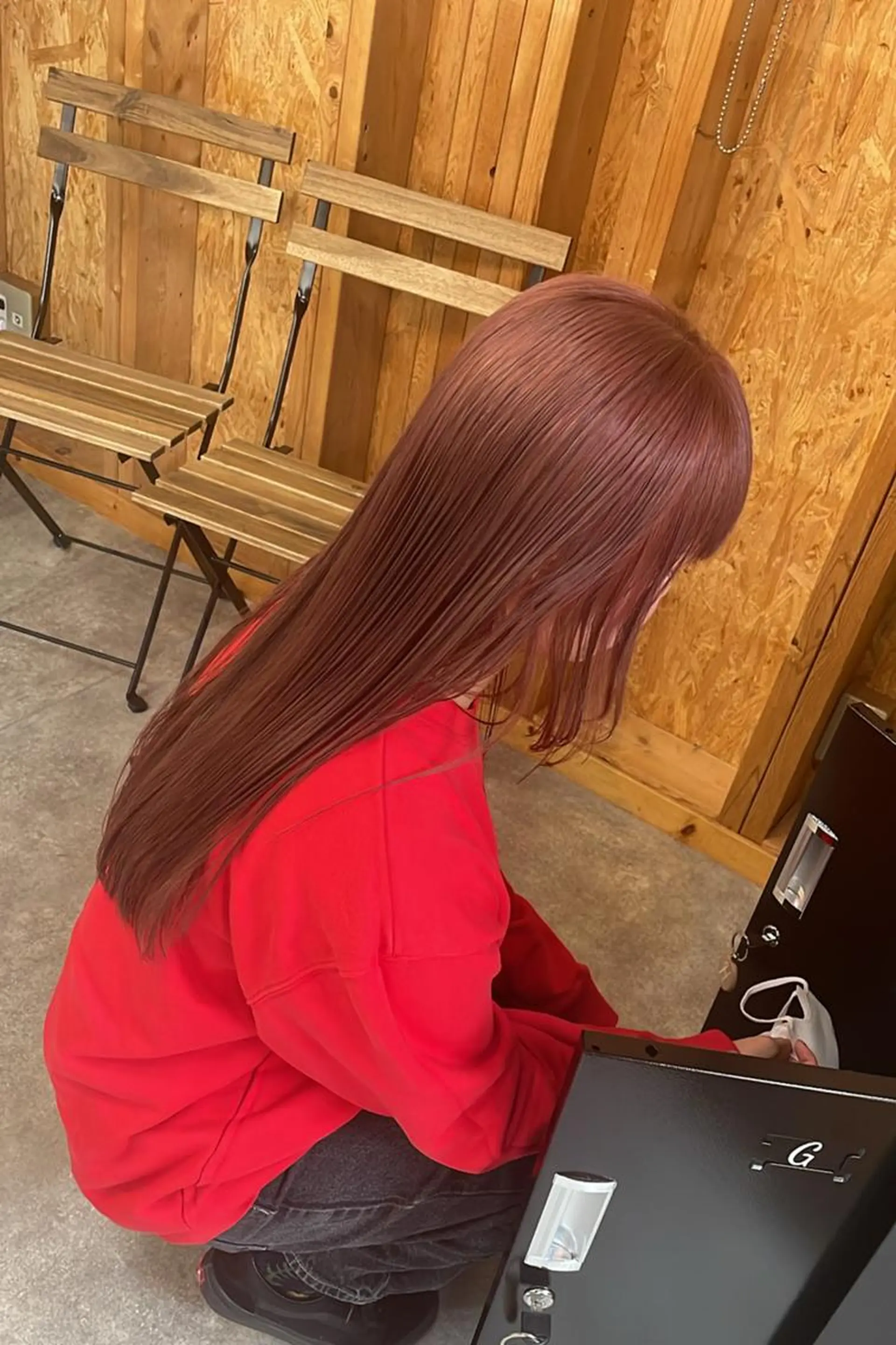 セミロング ヘアカラー トリートメント まろみ暖色×ボブ ×chia🕯のヘアスタイル
