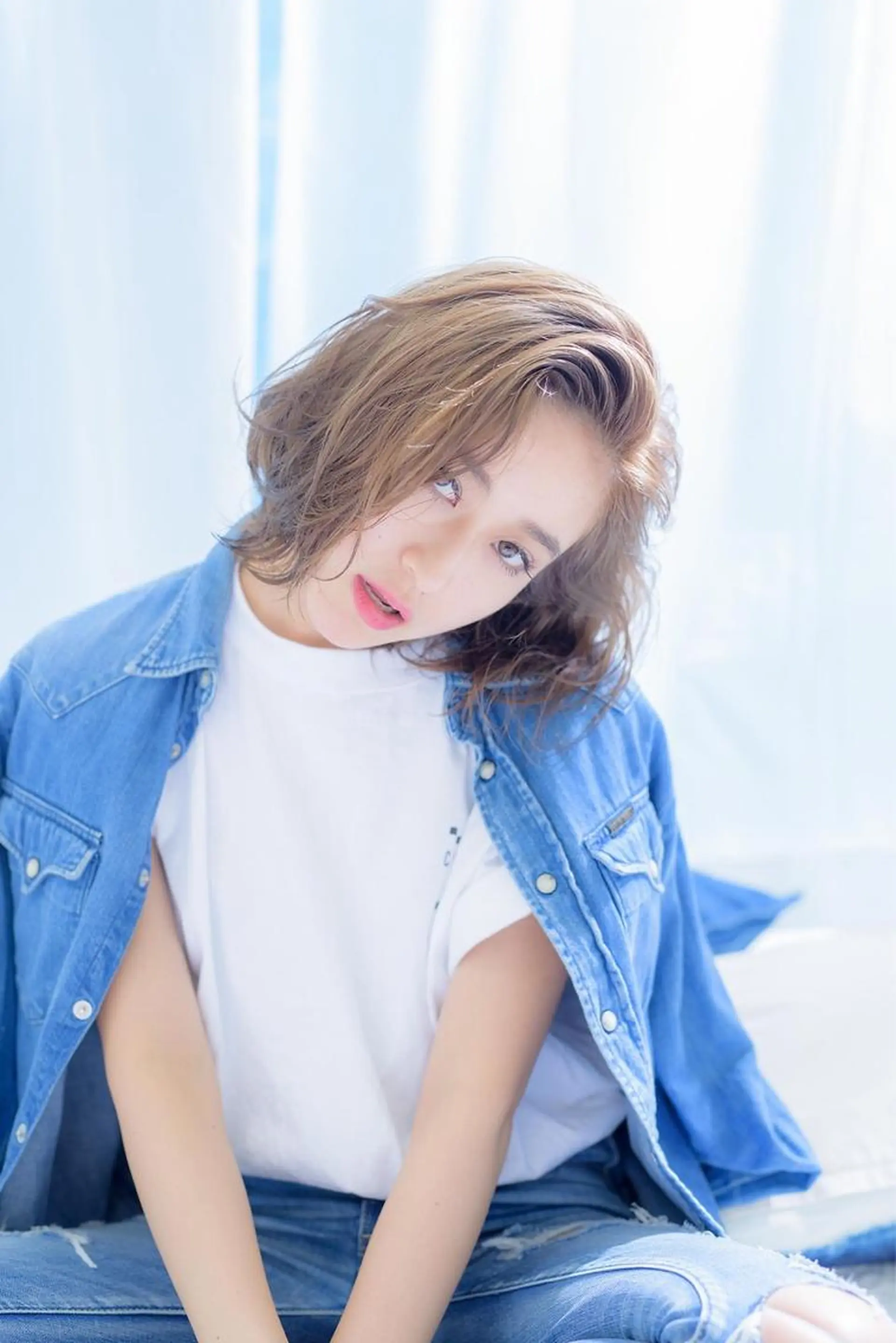 ミディアム カラー パーマ ヘアアレンジ ベージュカラー 透明感カラー ボブ 外国人風カラー レイヤーカット ヘアカラー トリートメント ヘアセット ✨ハイクオリティ✨ 山本香也のヘアスタイル