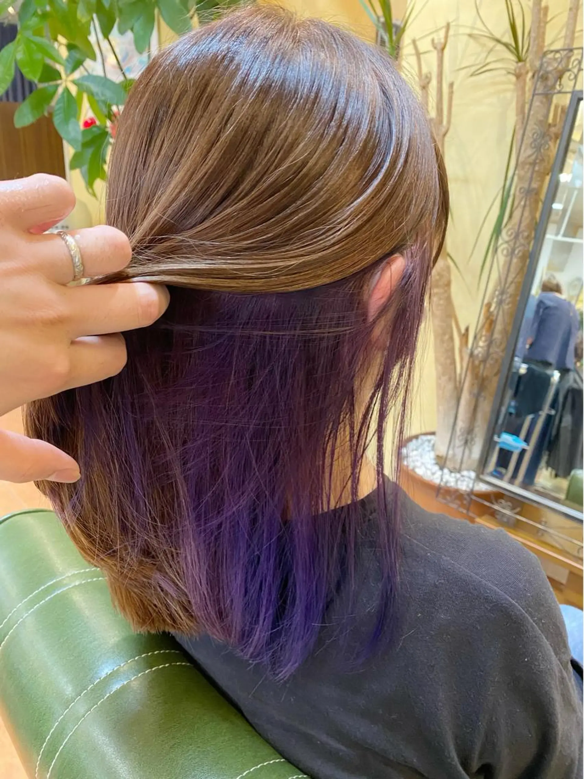 セミロング カラー ヘアカラー トリートメント 石井 佑樹のヘアスタイル