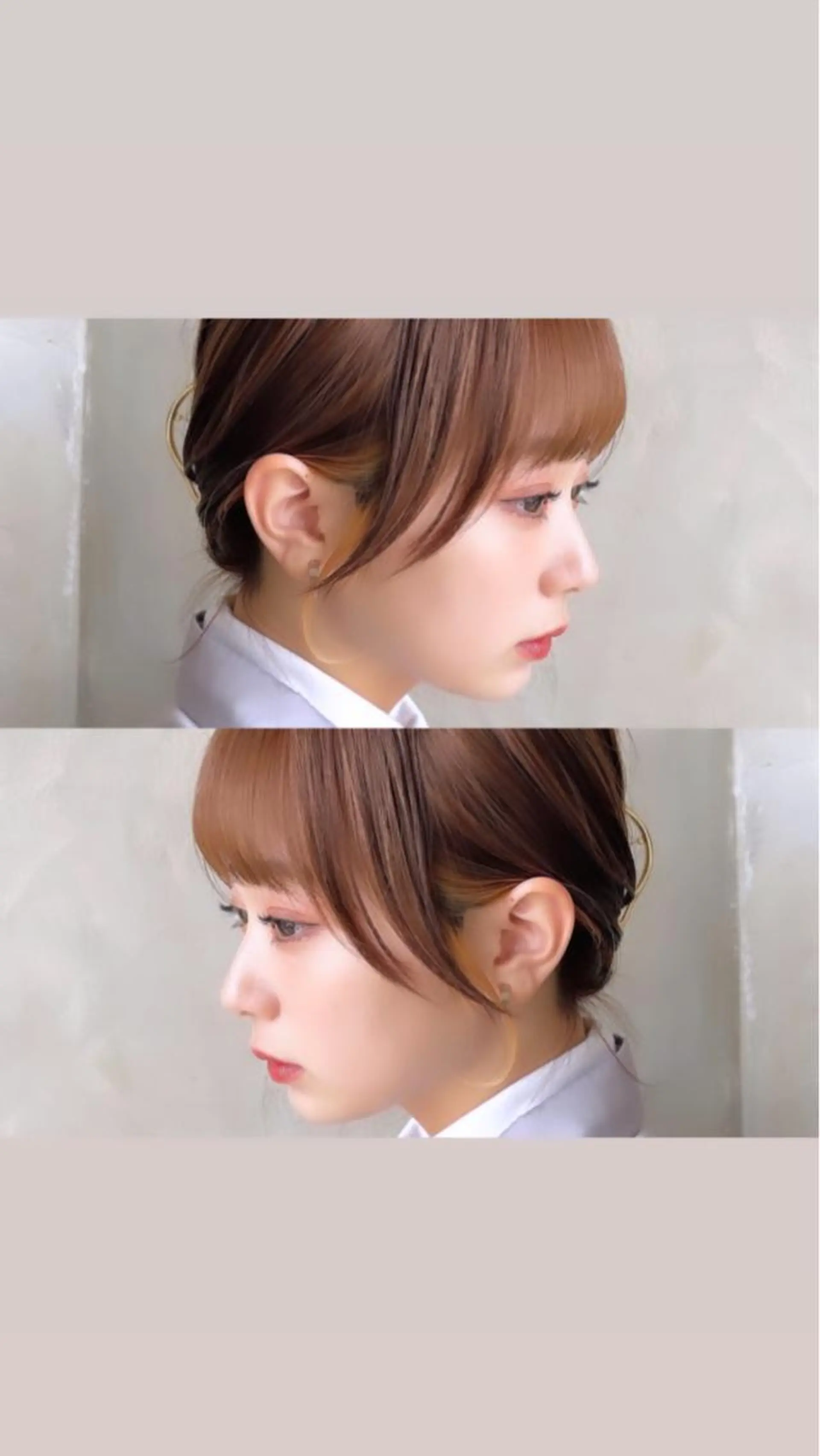 ミディアム カラー パーマ ヘアアレンジ イヤリングカラー イルミナカラー ボブ くびれヘア 髪質改善 カット トリートメント ヘアセット 日本一の小顔カット/ ボブ/顔周り/韓国のヘアスタイル