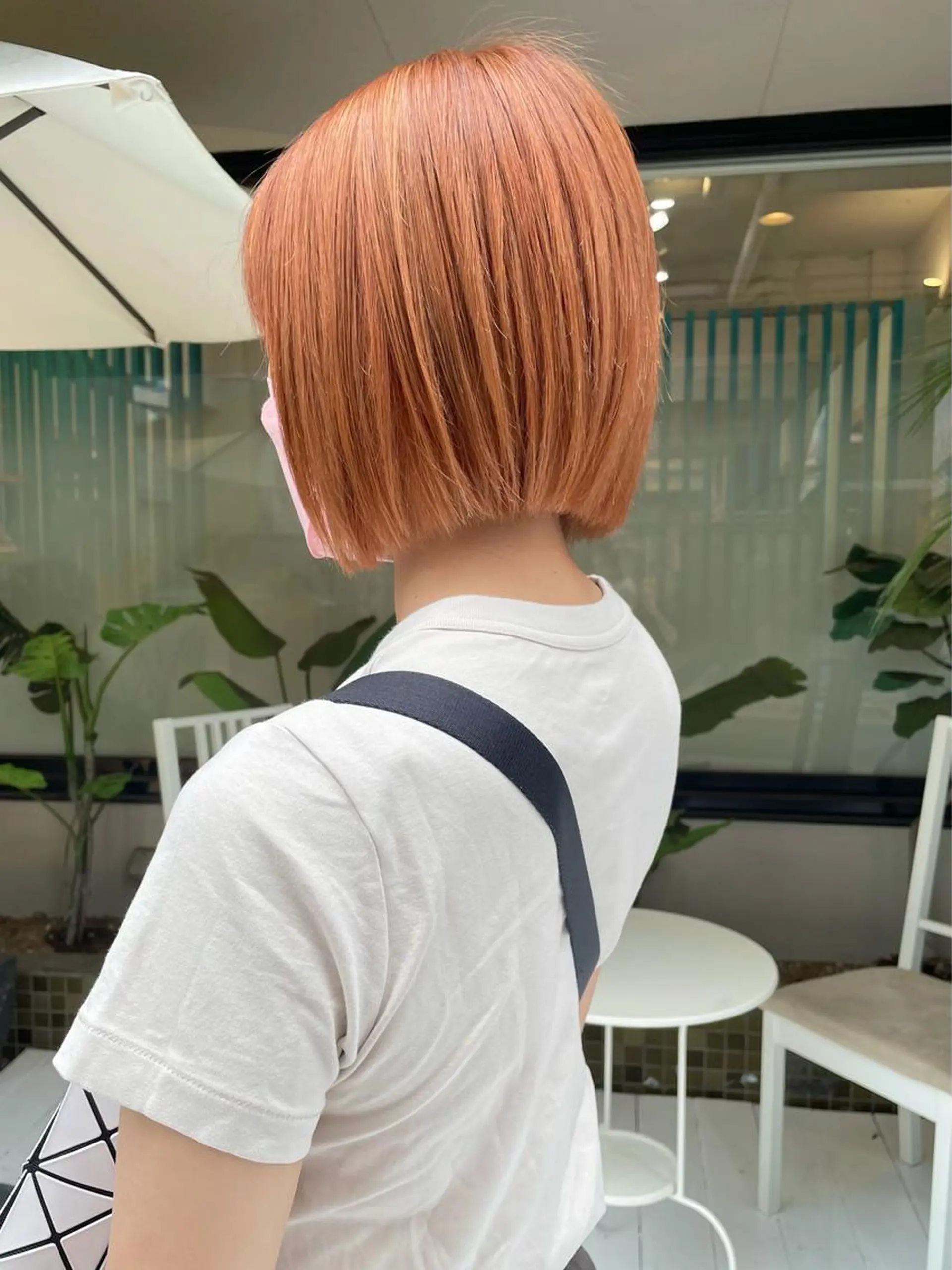 ショート カラー ベージュカラー オレンジ オレンジベージュ 佐藤 魁人のヘアスタイル