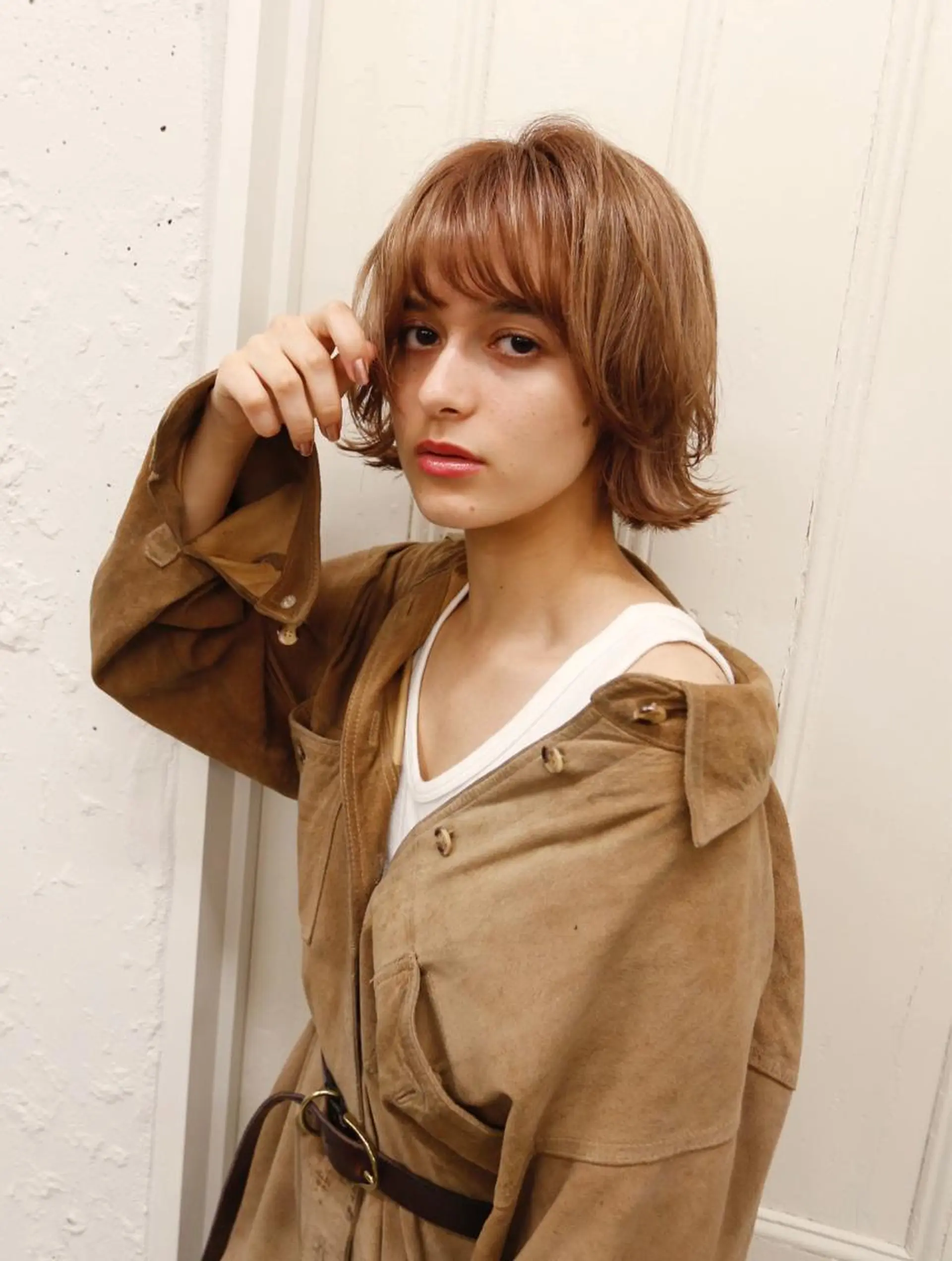 ショート カラー ベージュカラー 山口 悟のヘアスタイル