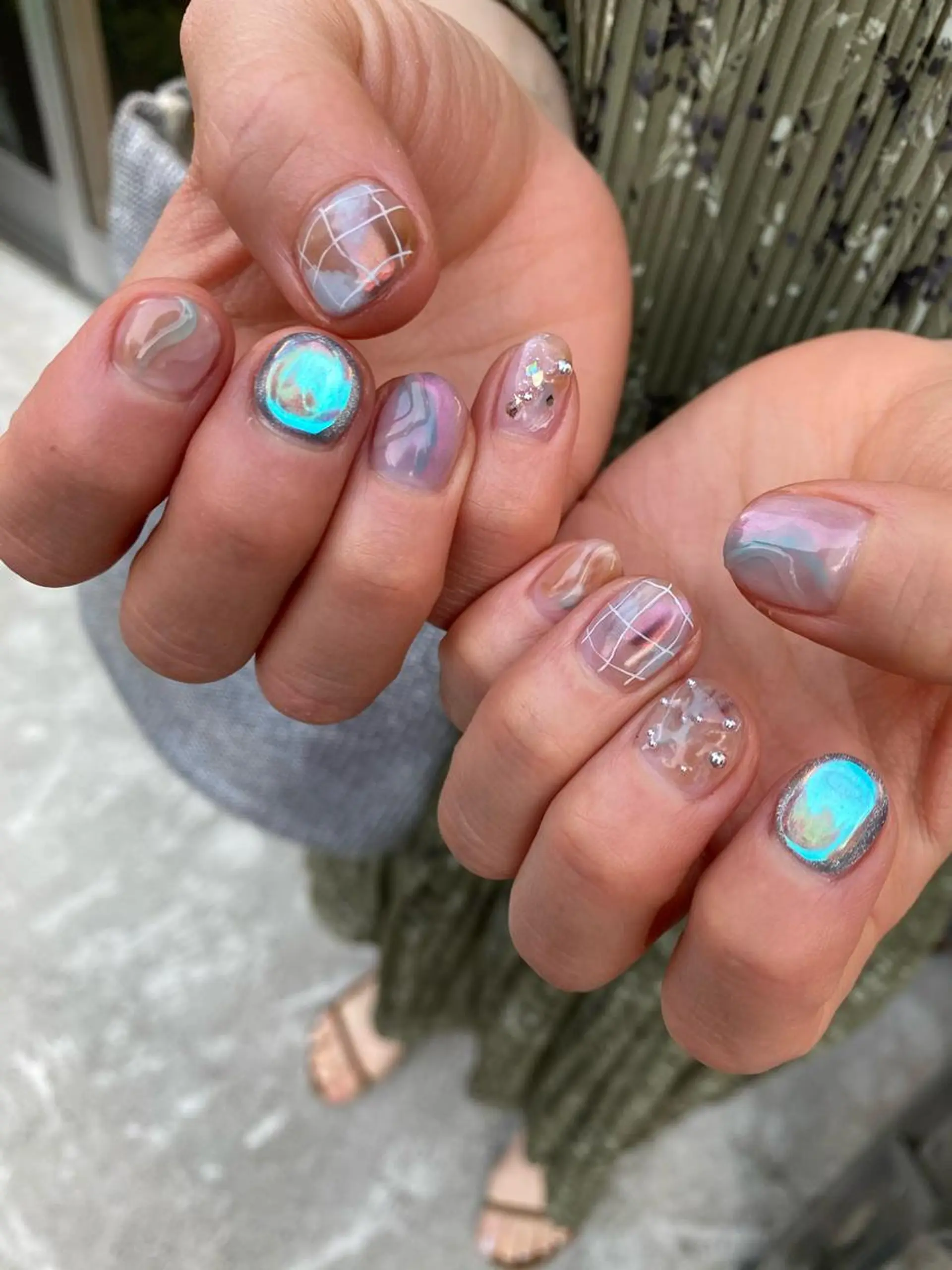 ネイル アートネイル クリアネイル 氷ネイル・うるうるネイル 🌼大西洋子 laughl🌼のネイルデザイン