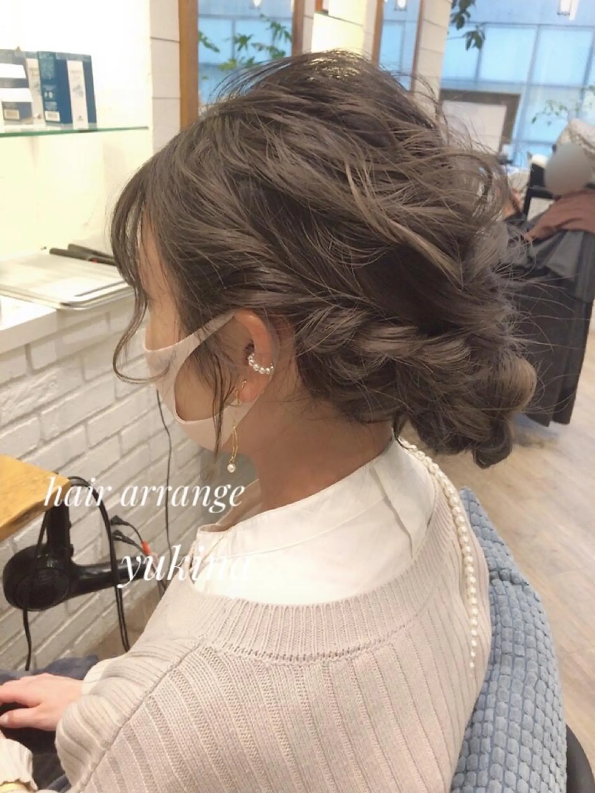 ミディアム お団子ヘア ヘアセット ✨透明感ケアカラー✨ 長野ゆきなのヘアスタイル