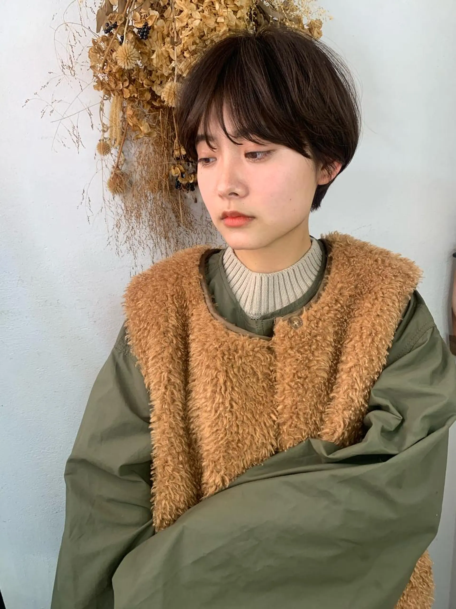 ショート カラー 縮毛矯正/ショート/ レイヤー/畑中正敏のヘアスタイル