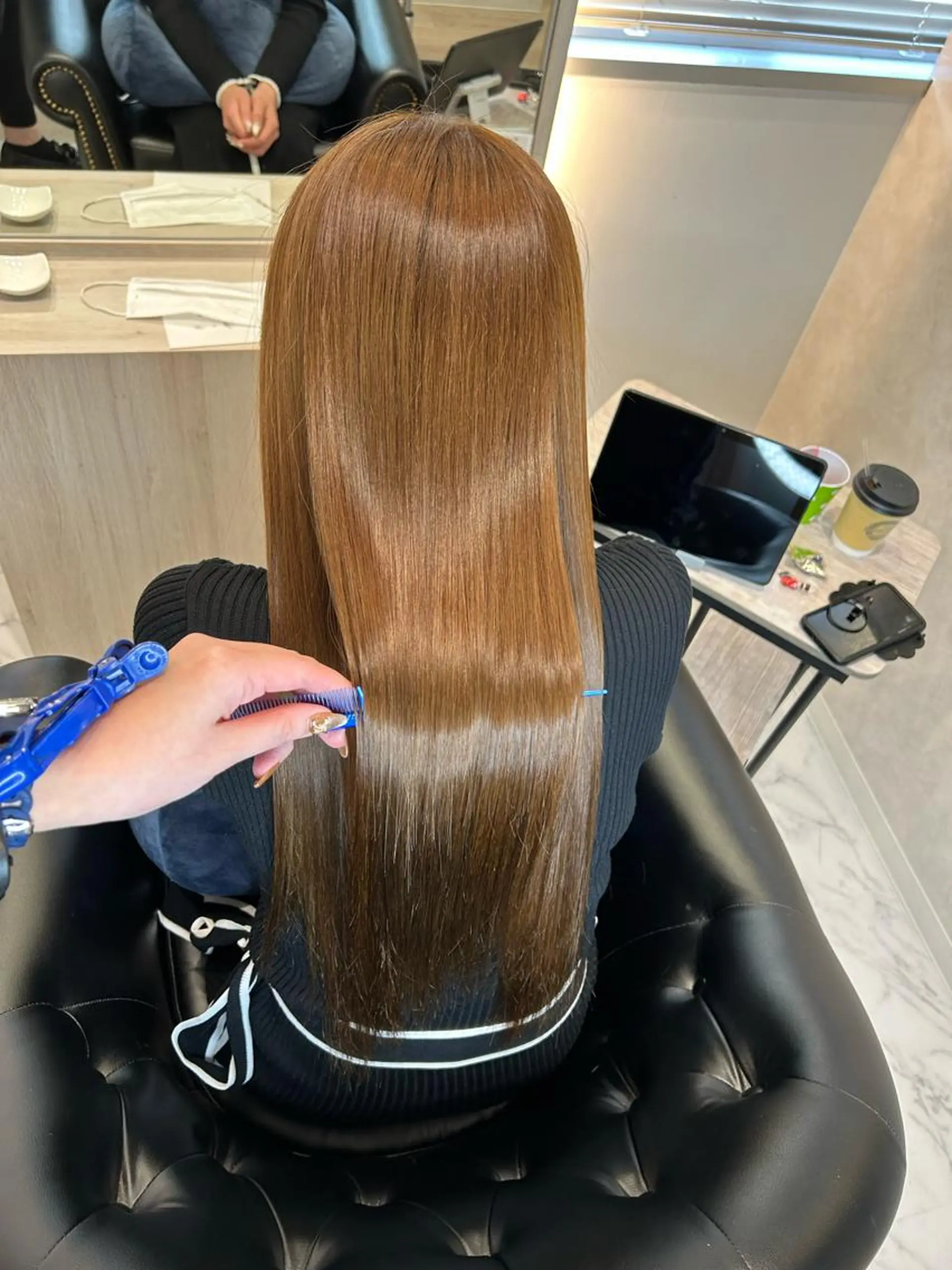 ロング カラー カット ヘアカラー トリートメント &chaLme   心斎橋所属・emi/髪質改善/ 韓国風/艶カラーのヘアスタイル