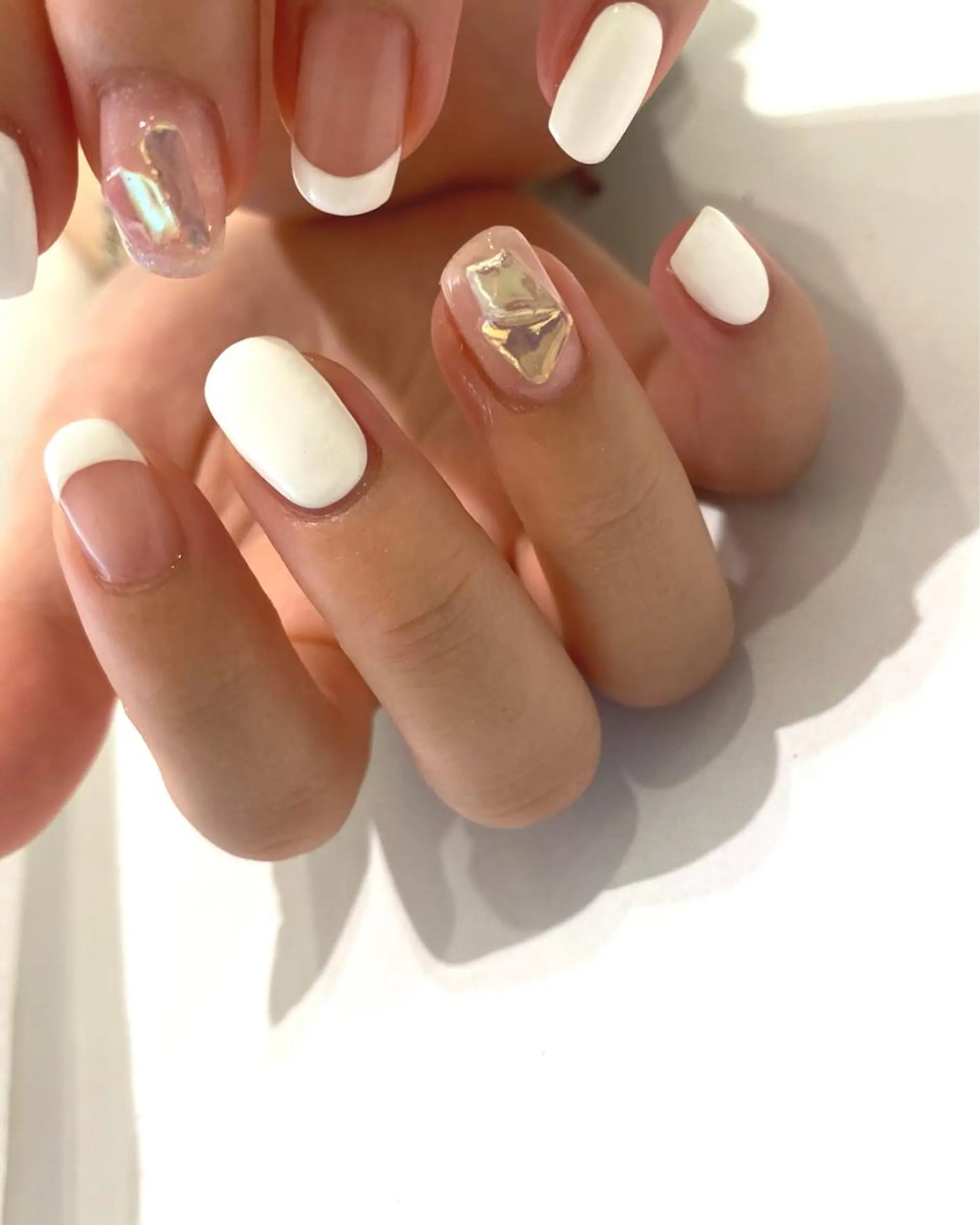 ネイル ホワイト ハンドネイル Ann nailのネイルデザイン