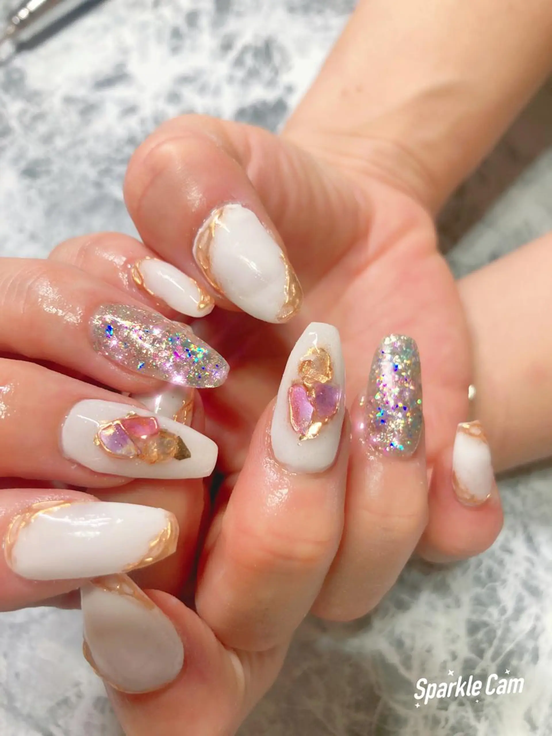 ネイル 長さ出し ネイルケアサロン Campanulaのネイルデザイン