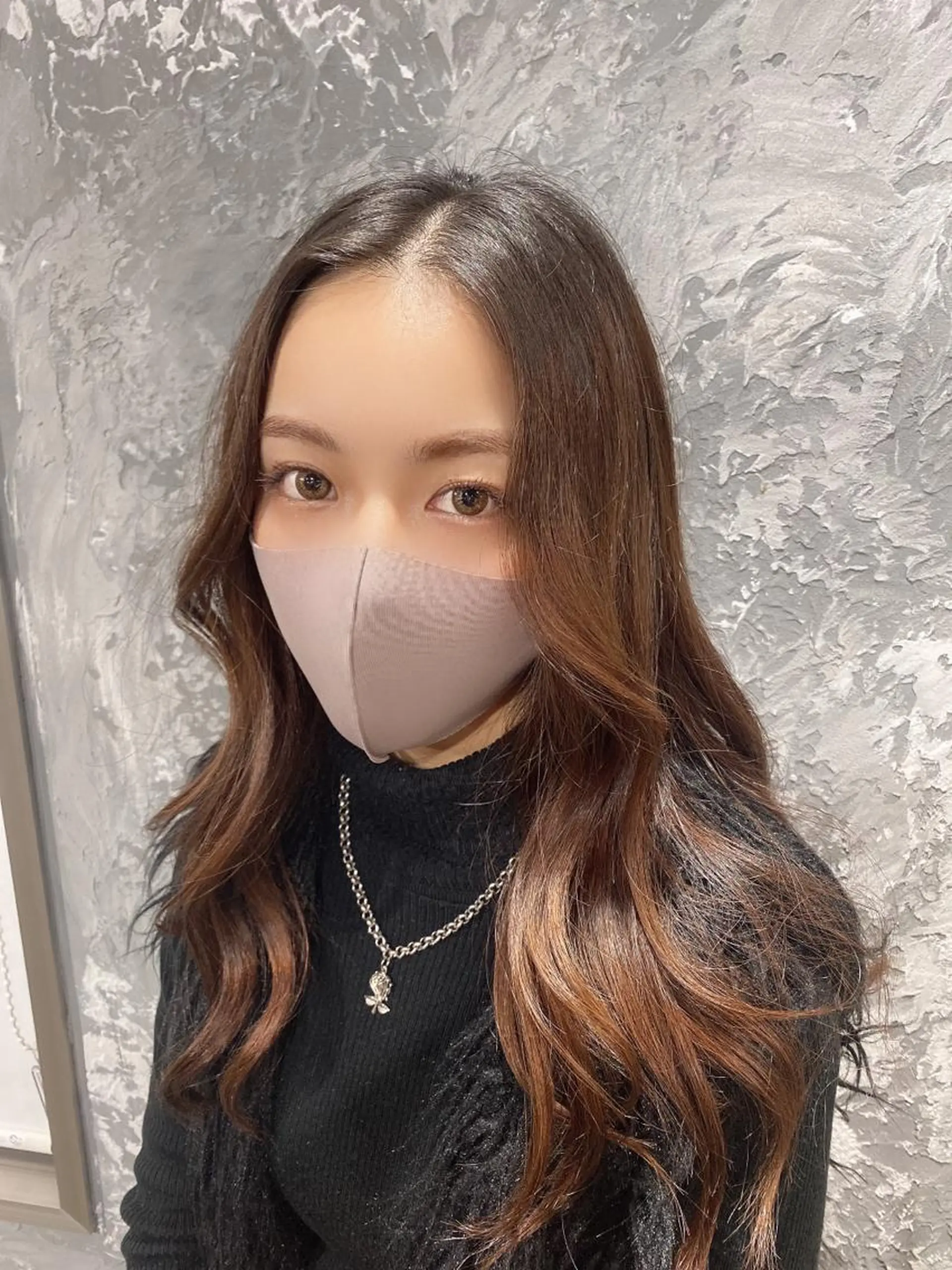 セミロング カラー パーマ ヘアアレンジ メンズ キッズ ネイル マツエク・マツパ 韓国/トレンド レイヤー【101】のヘアスタイル