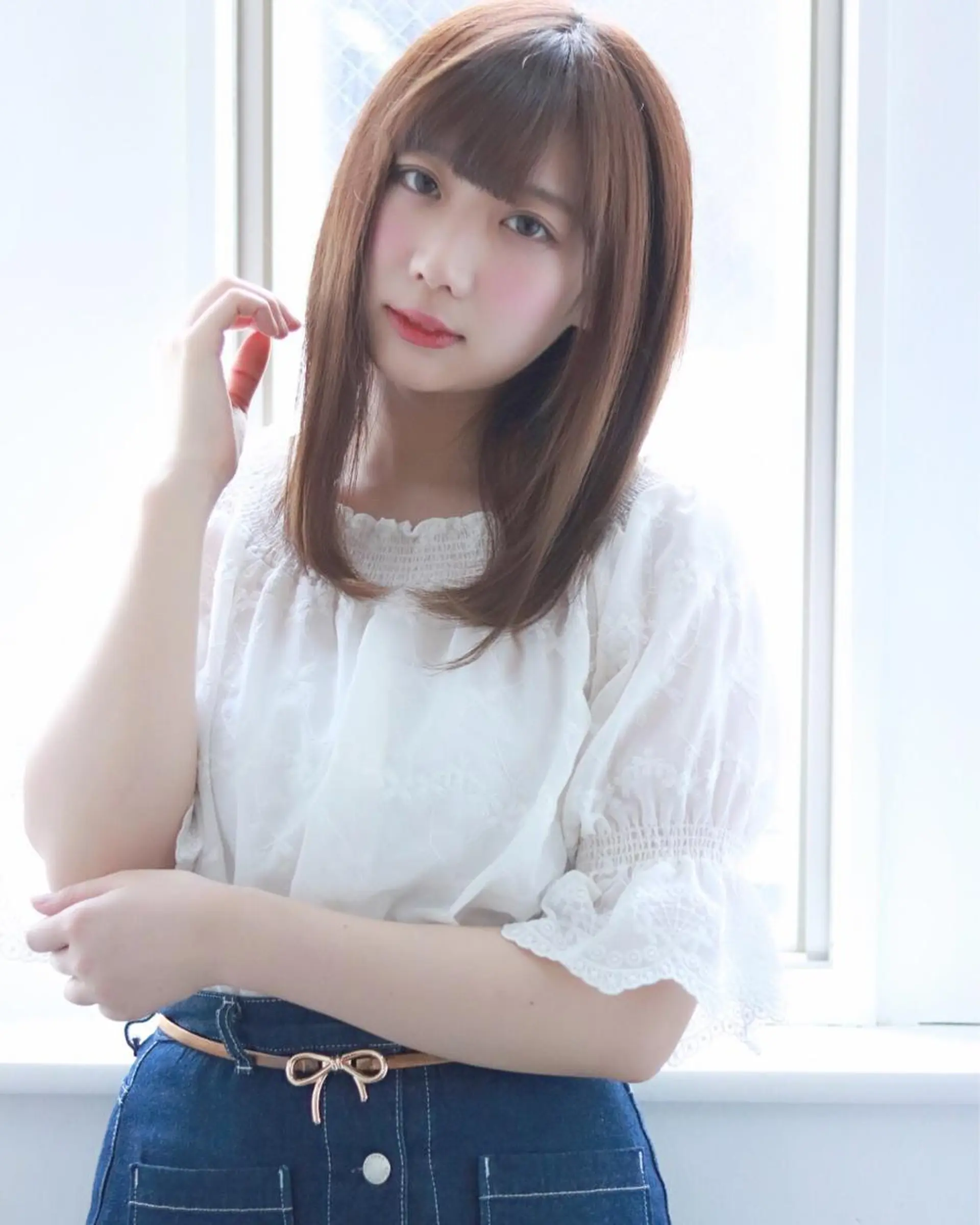 ミディアム カラー ボブ 柳澤 興輝のヘアスタイル