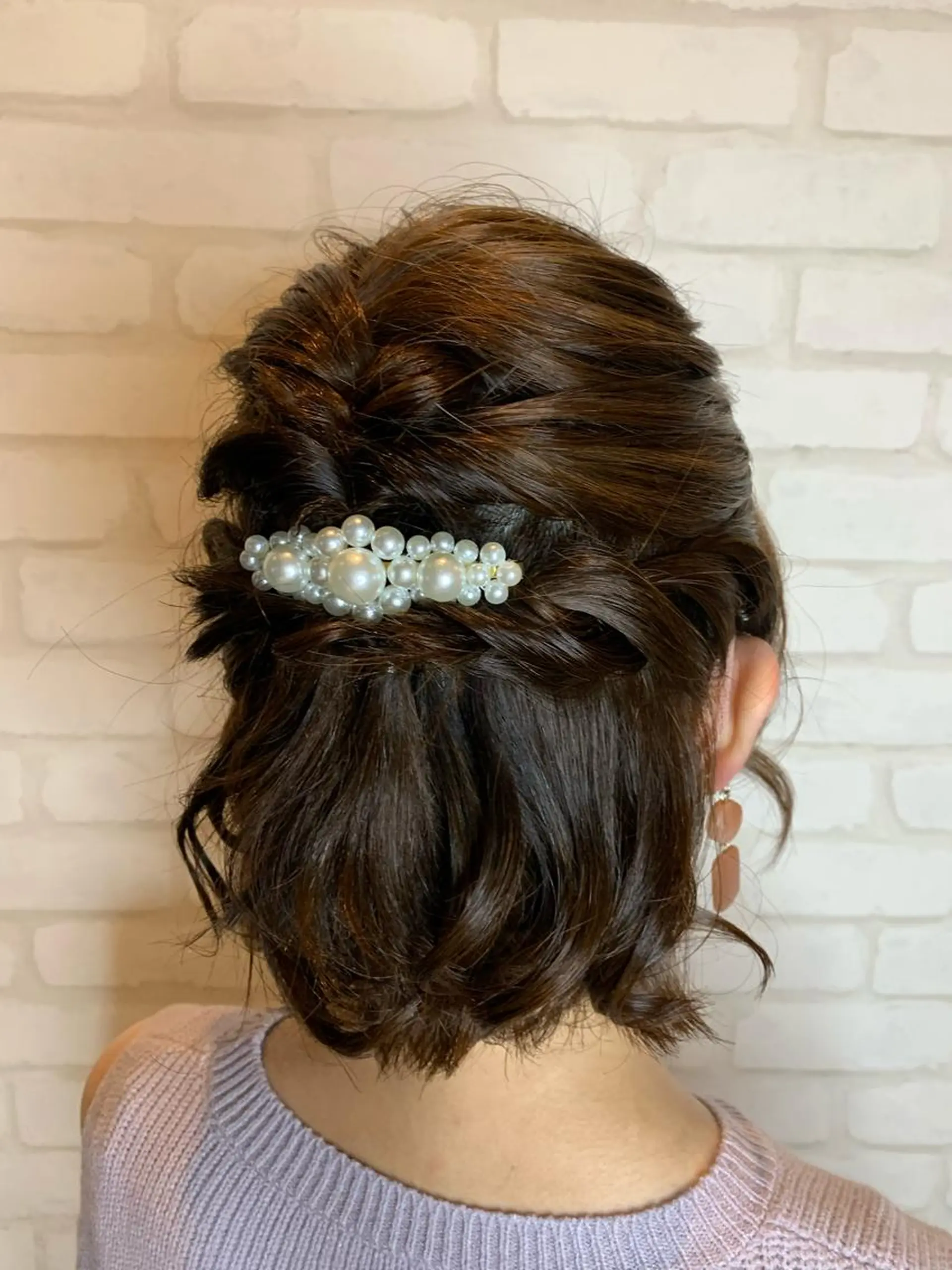 ヘアアレンジ ハーフアップ 秋葉 万柚子のヘアスタイル