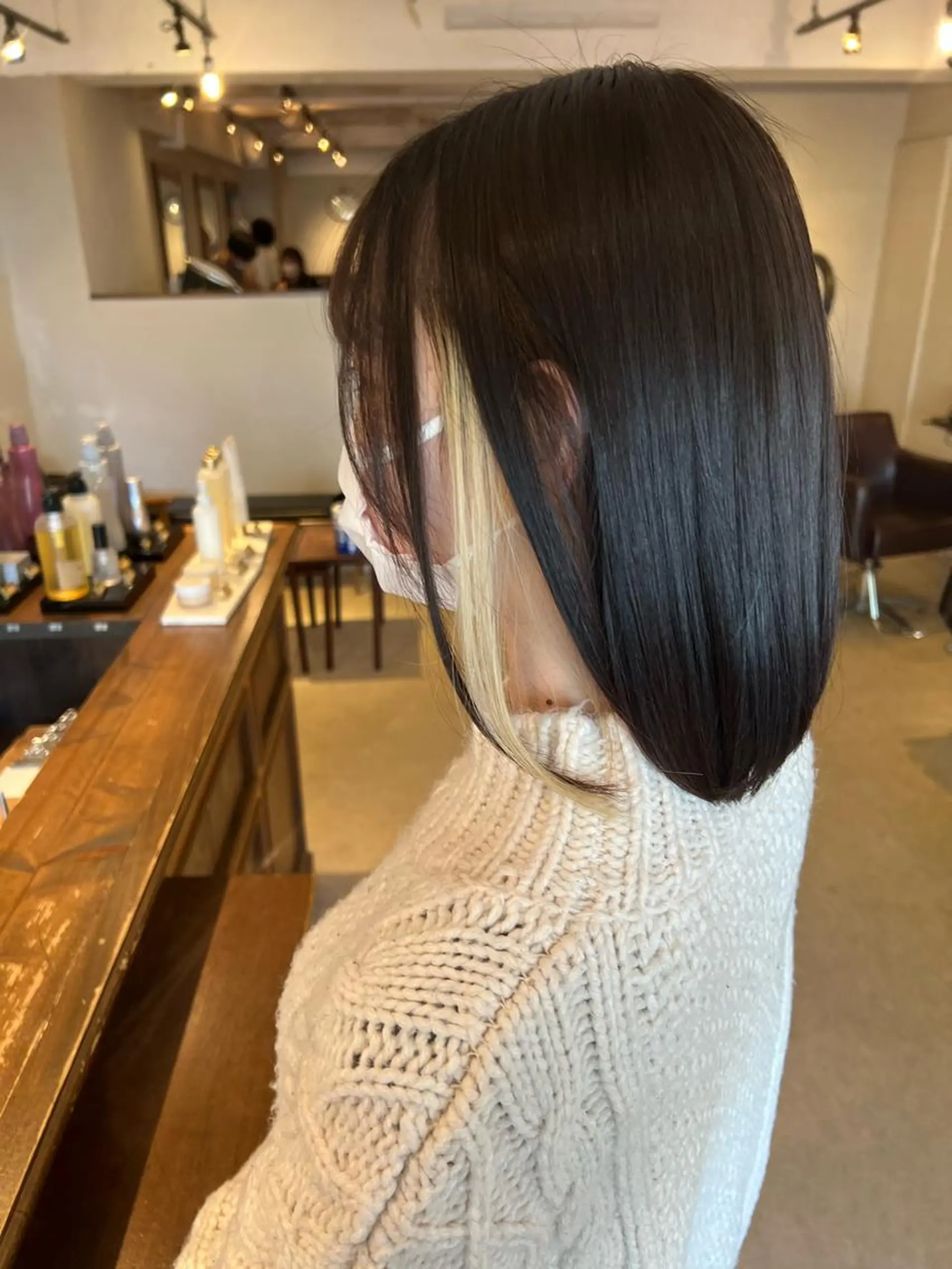 ミディアム カラー レイヤー/ボブパーマ /垢抜け/タクミのヘアスタイル