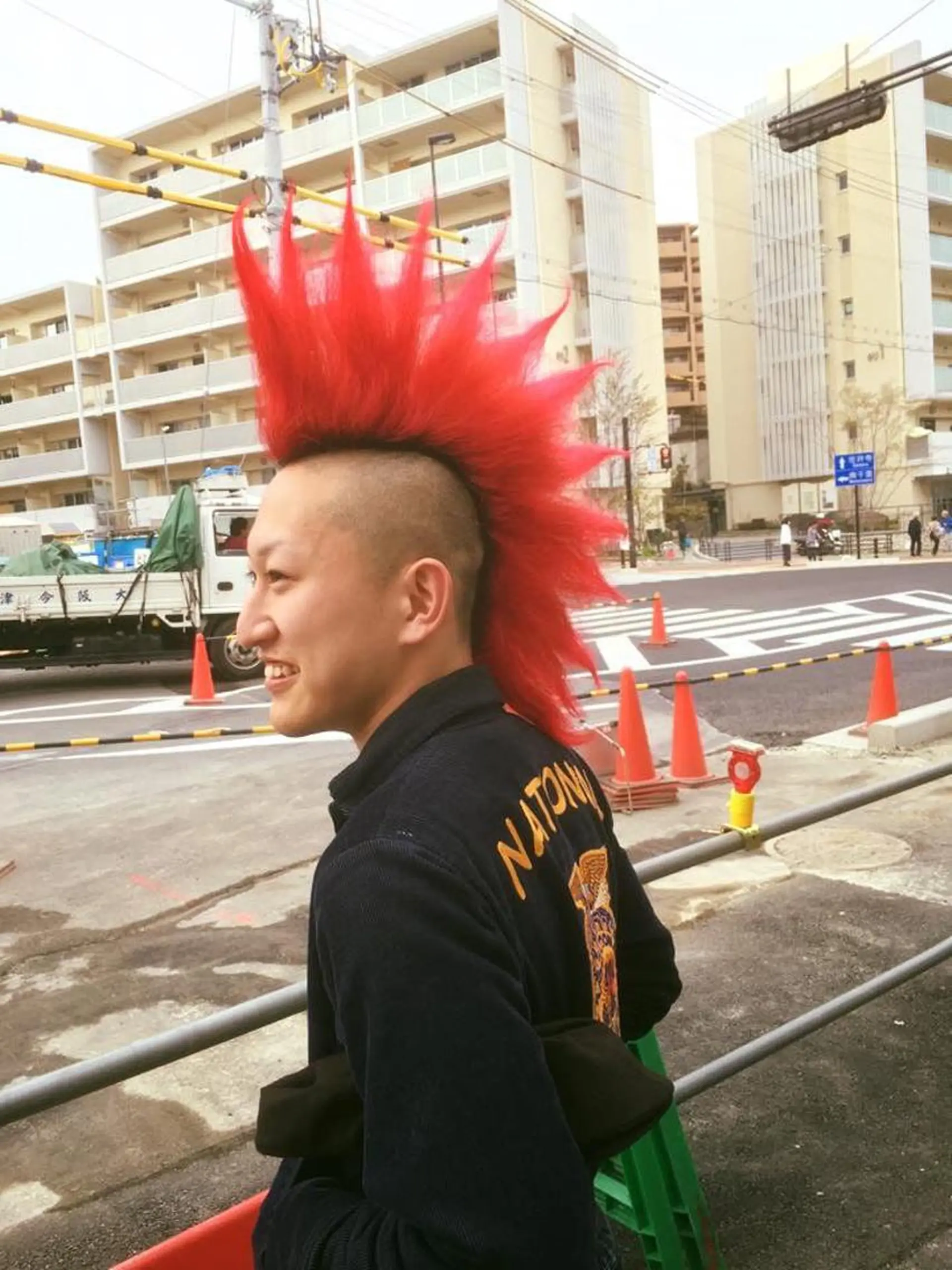 ミディアム カラー メンズ モヒカン 美髪矯正・髪質改善 【中村吉孝】のヘアスタイル