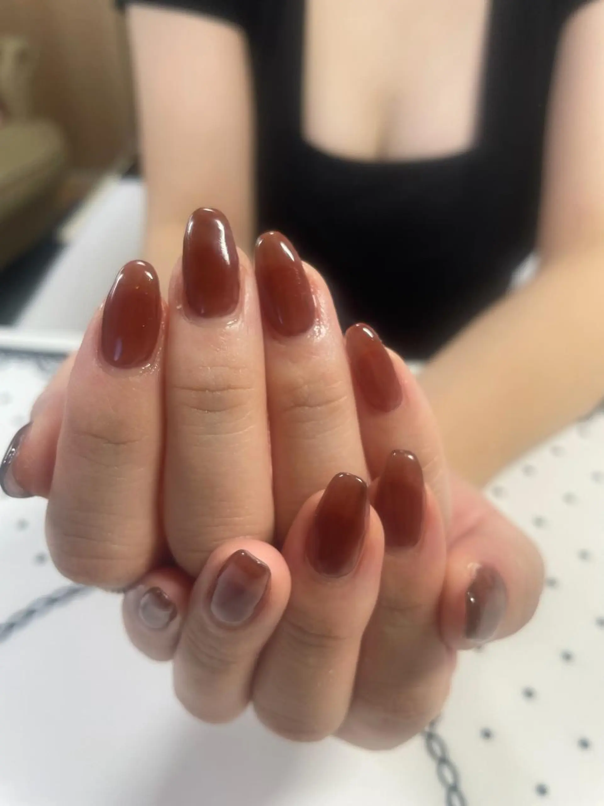 ネイル ワンカラーネイル 奥園 良恵のネイルデザイン