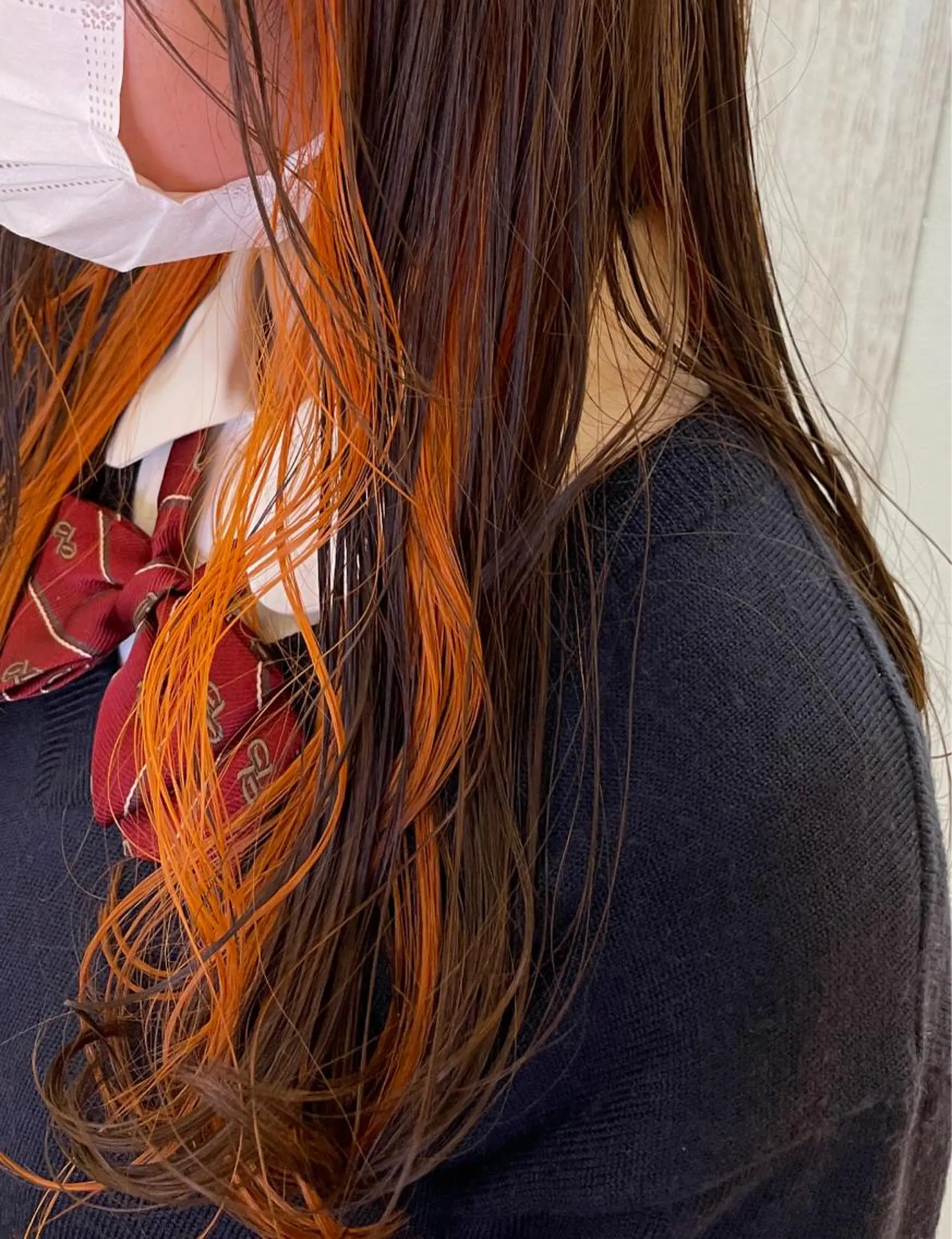 ロング ボブ ハイライト 髪質改善 韓国風ヘア トリートメント BRIDGE HAIR所属・BRIDGE あきらのヘアスタイル