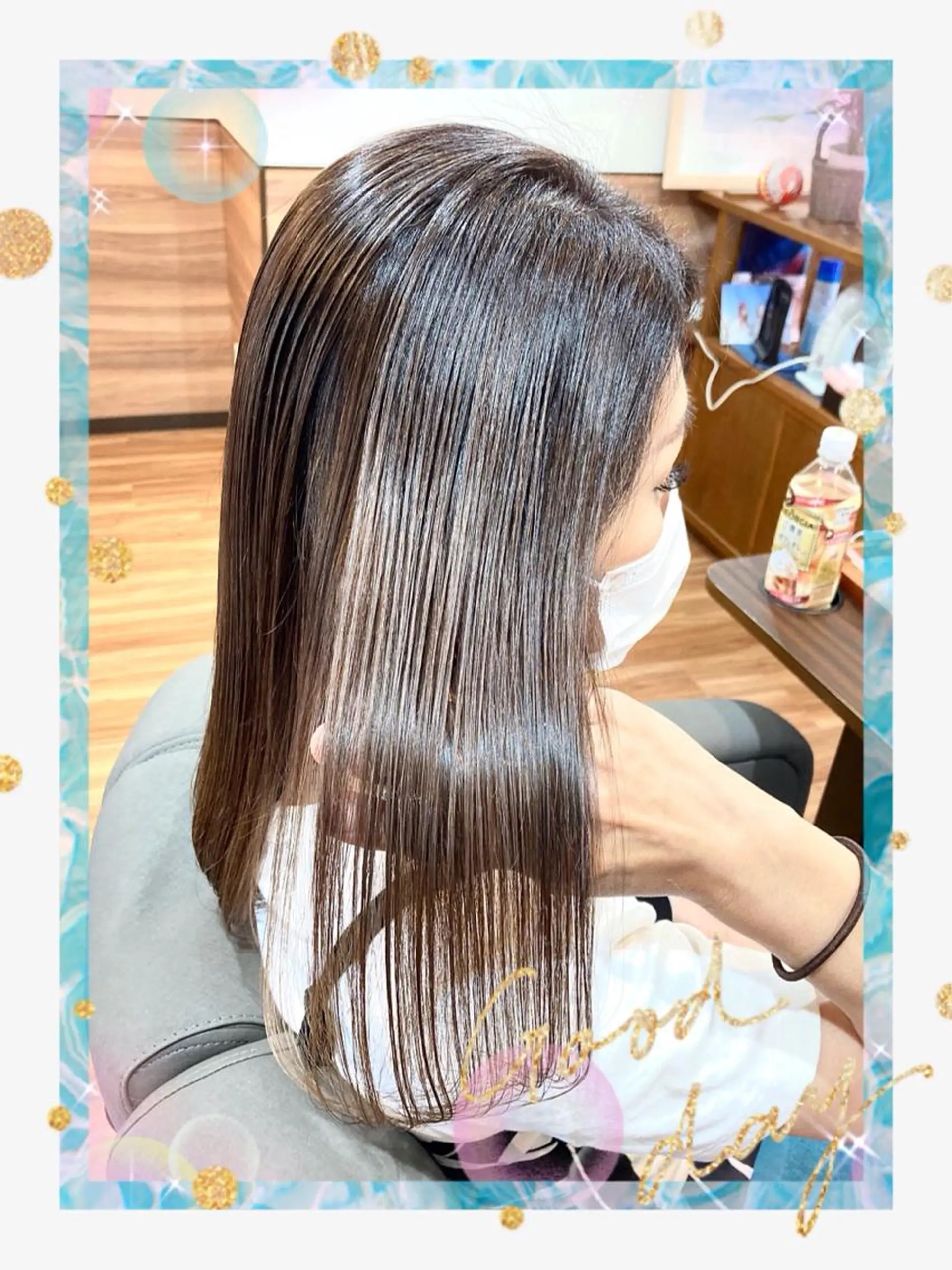 セミロング カラー Annon プライベートサロンのヘアスタイル