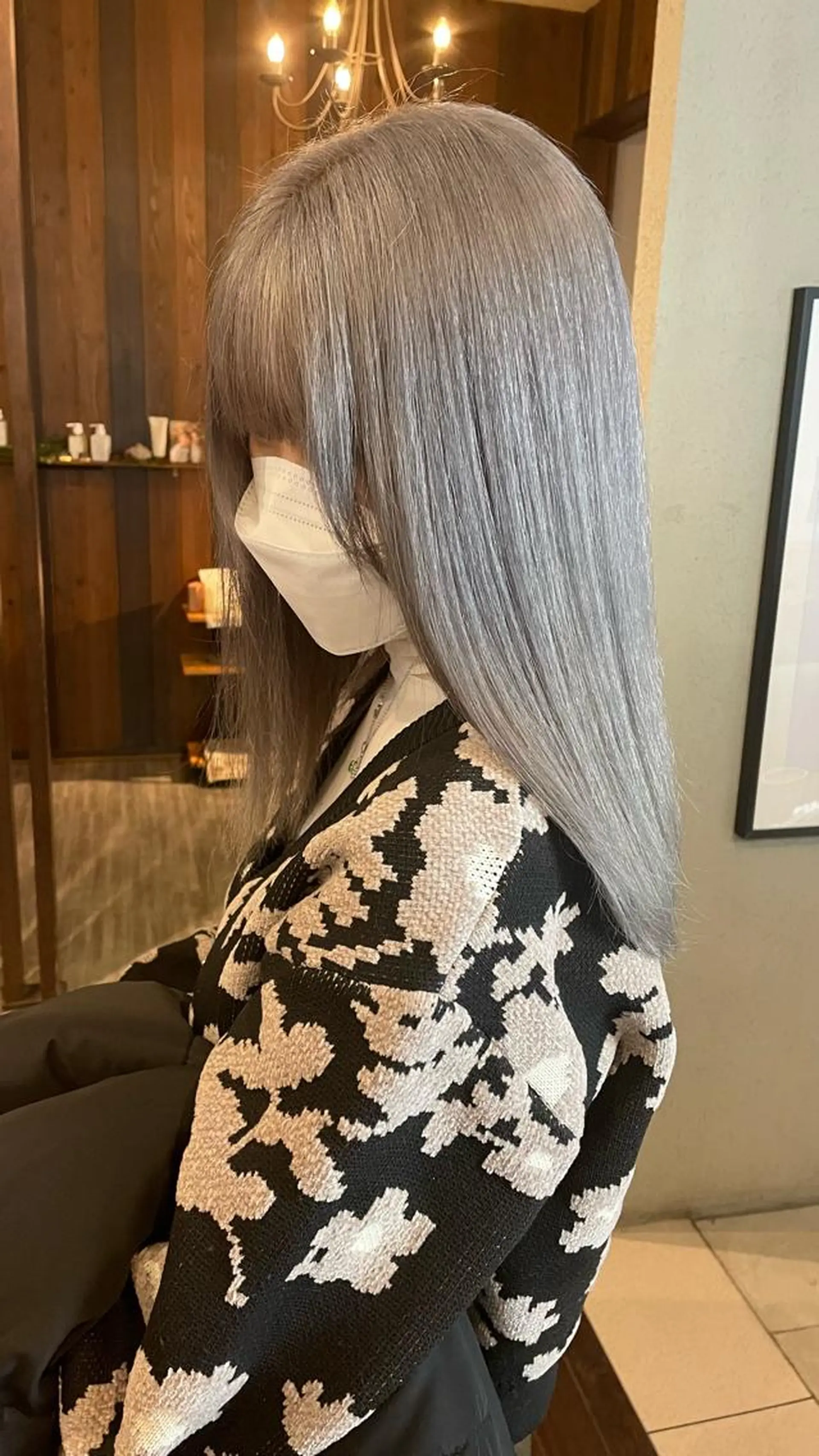 ロング カラー ブルーカラー シルバー ヘアカラー MIKU 名古屋/矢場町のヘアスタイル