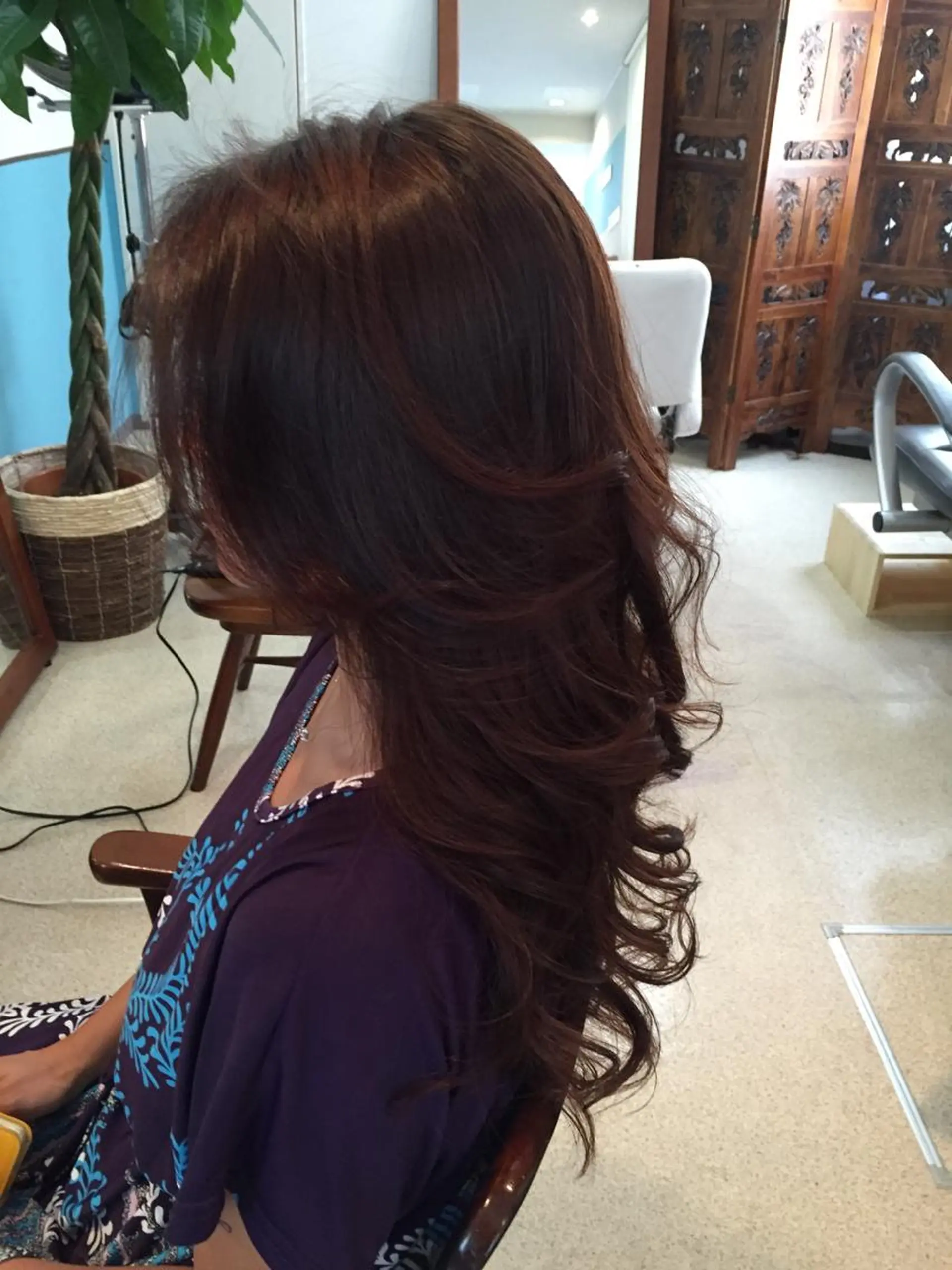 セミロング ロング カラー パーマ ヘアアレンジ 早朝✨ヘアセット/ 着付け/清水玲歌のヘアスタイル