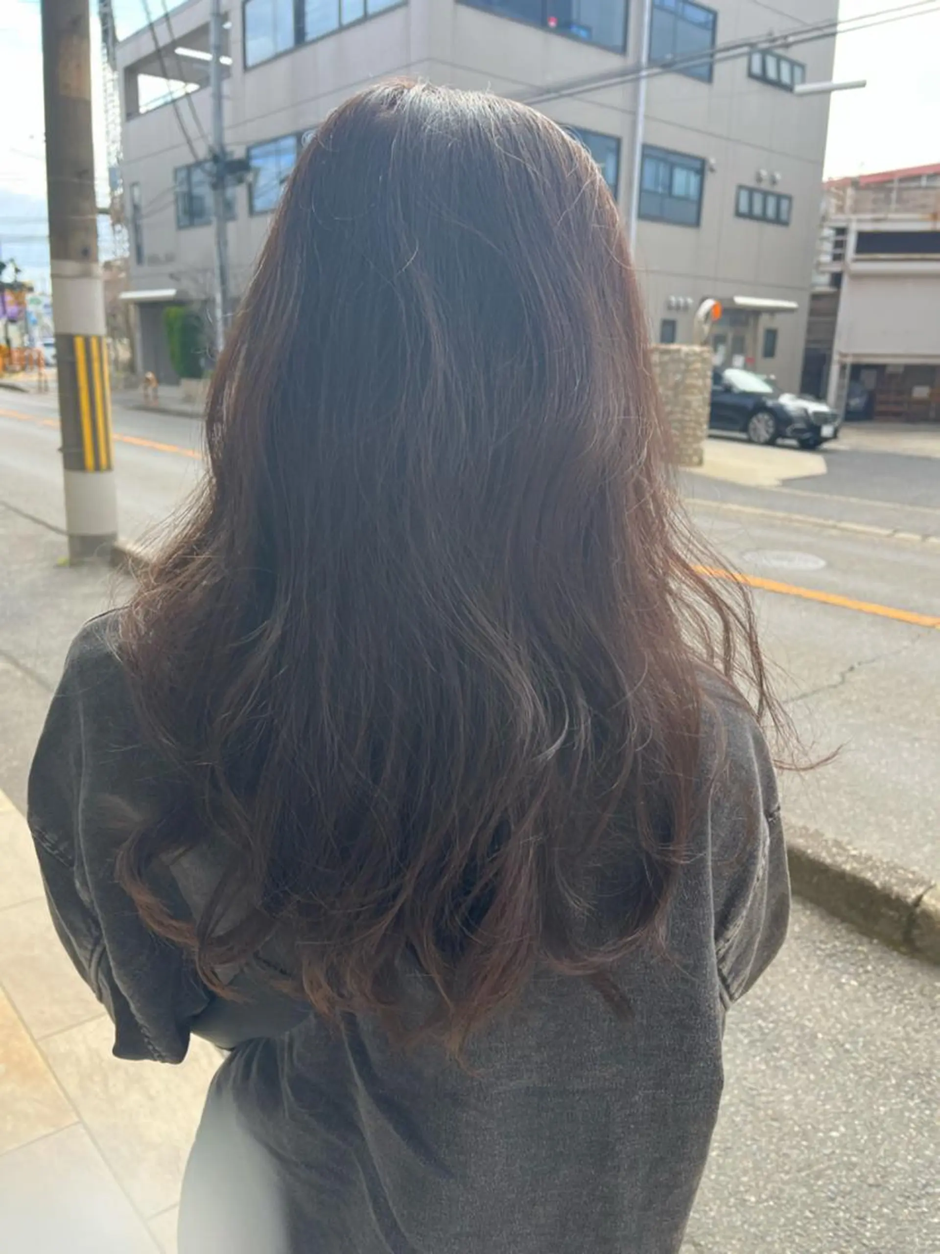 ロング カラー 坂田 優子のヘアスタイル