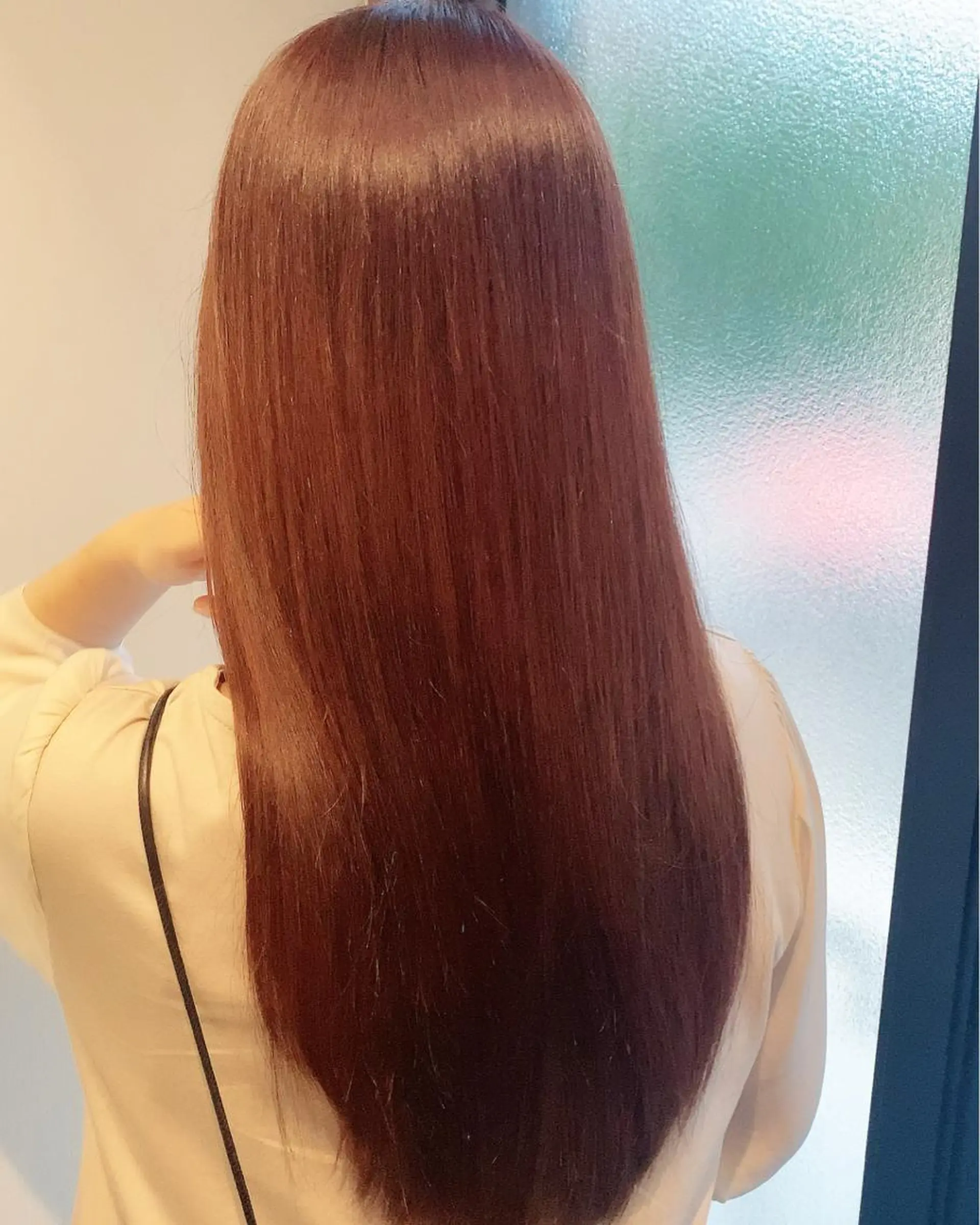 ロング カラー トリートメント いわさき ゆずほのヘアスタイル