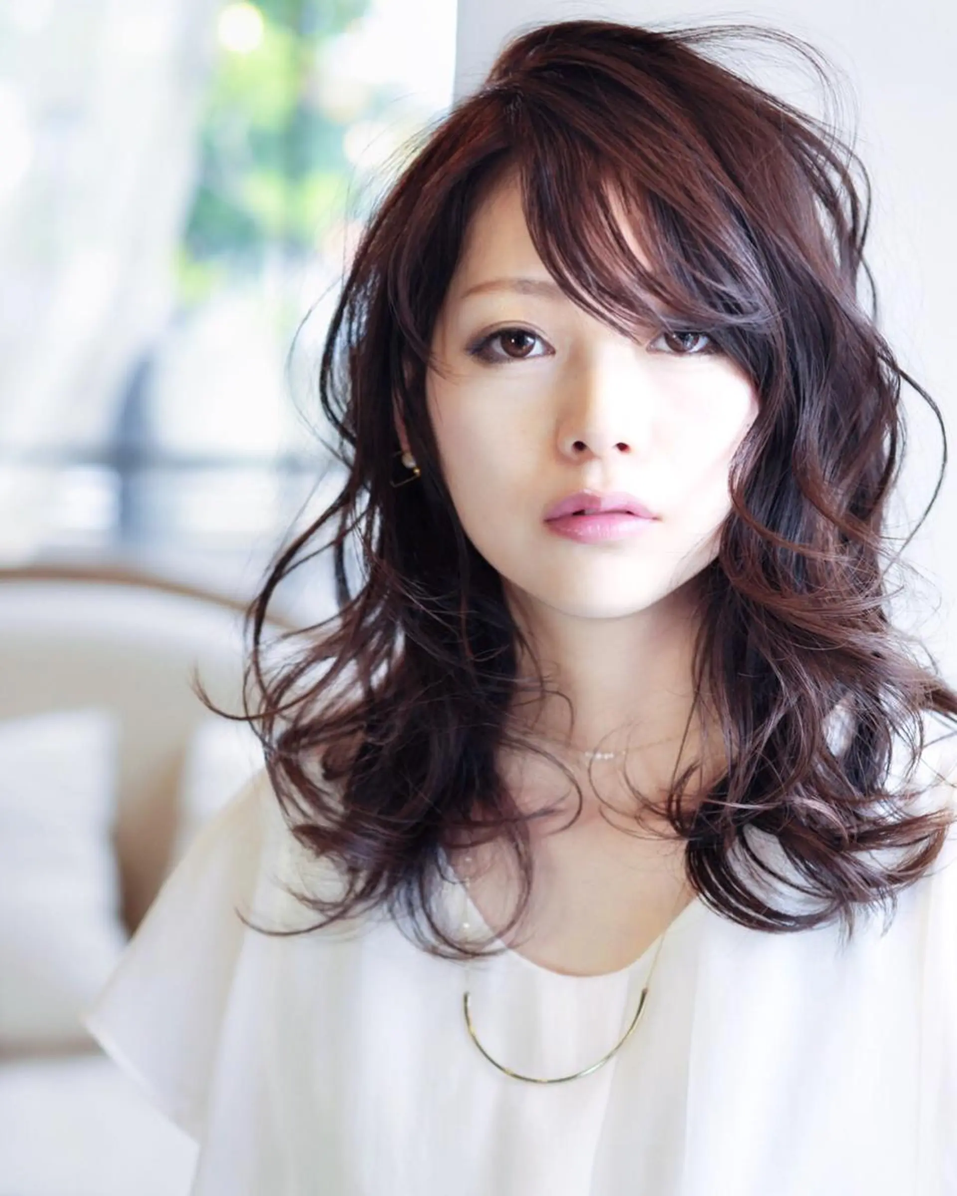 ミディアム カラー パーマ カット パーマ Euphoria 【ユーフォリア】のヘアスタイル