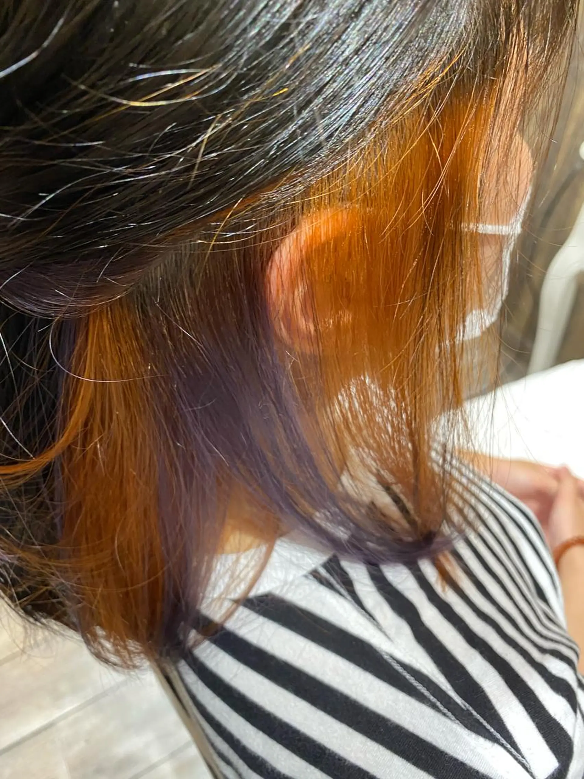 ミディアム カラー ハロウィン ヘアカラー トリートメント 船田 雅也のヘアスタイル