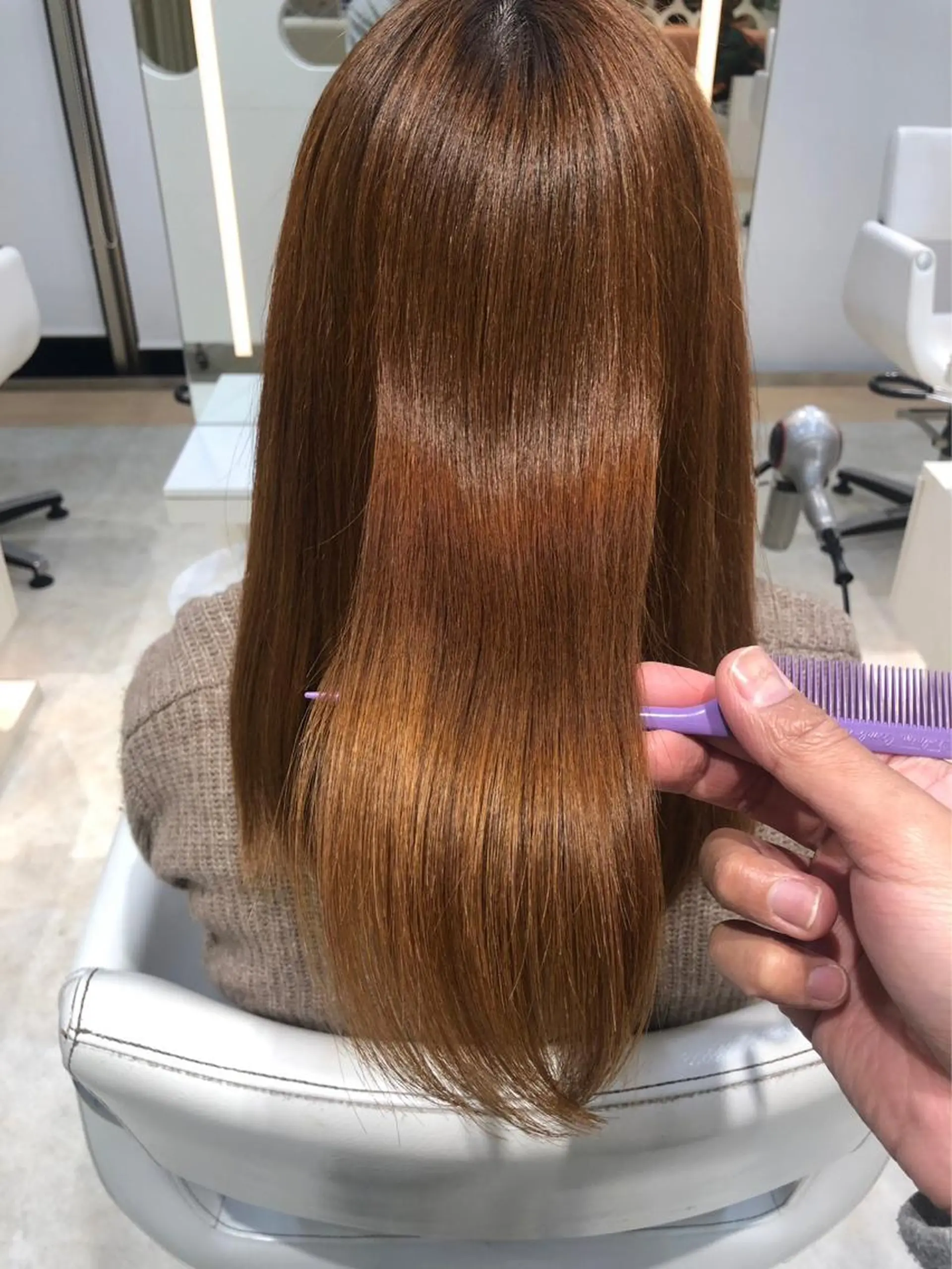 セミロング カラー レイヤーカット🎀 rina🎀のヘアスタイル