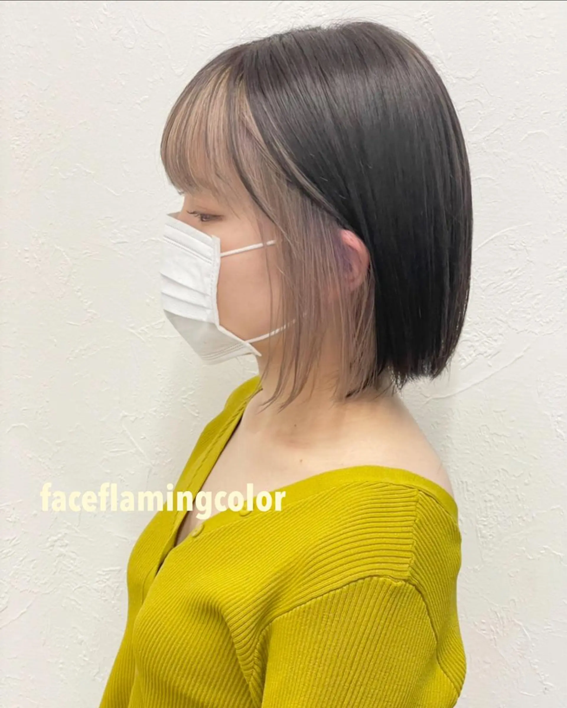 ミディアム カラー ミストバング  フェイスフレーミング カット 2nd所属・🤍2nd🤍田所 美希のヘアスタイル