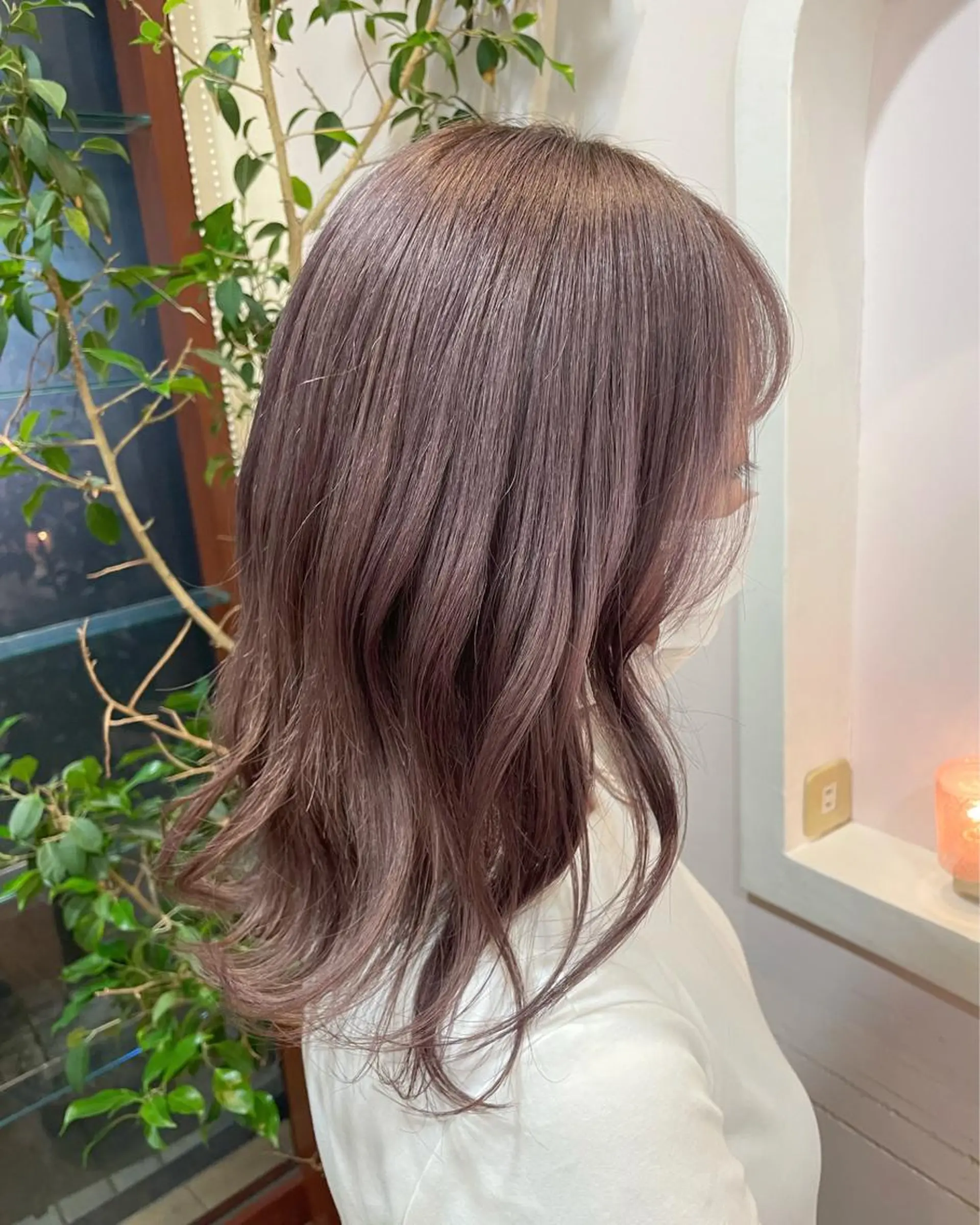 ロング カラー ベージュカラー ラベンダーカラー ラベンダーベージュ 🌸HONOKA🌸 【グレージュ】のヘアスタイル