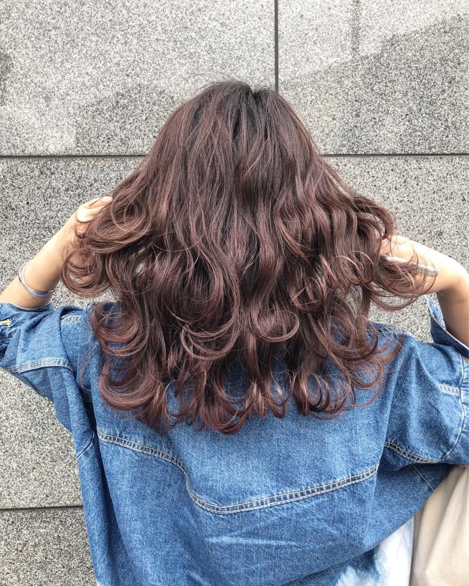 ロング カラー グレージュ ラベンダーカラー ラベンダーグレージュ ラベンダーグレー TAKU 美容師のヘアスタイル