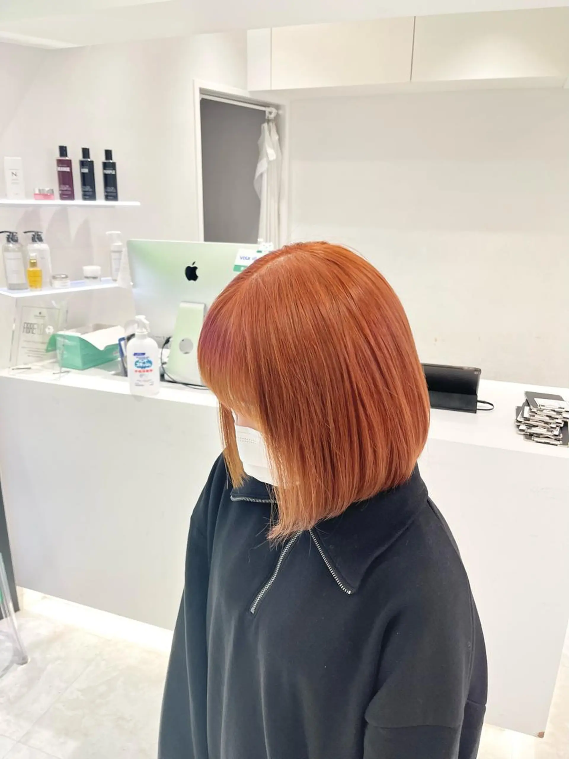 ショート ヘアカラー トリートメント 🩷暖色カラー🩷 BONのヘアスタイル