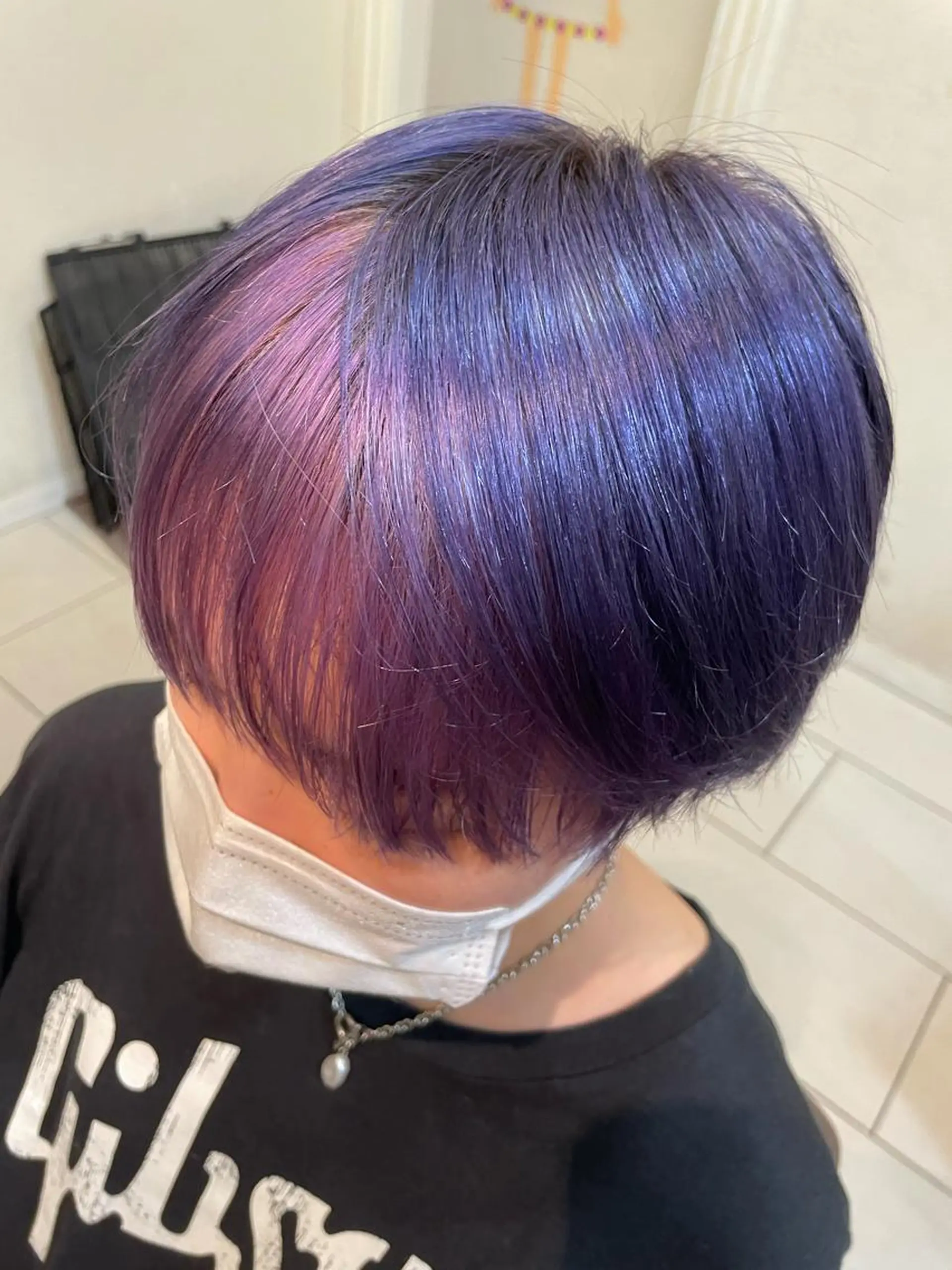 ショート カラー ミストバング  フェイスフレーミング ヘアカラー トリートメント 鈴木 悠華のヘアスタイル