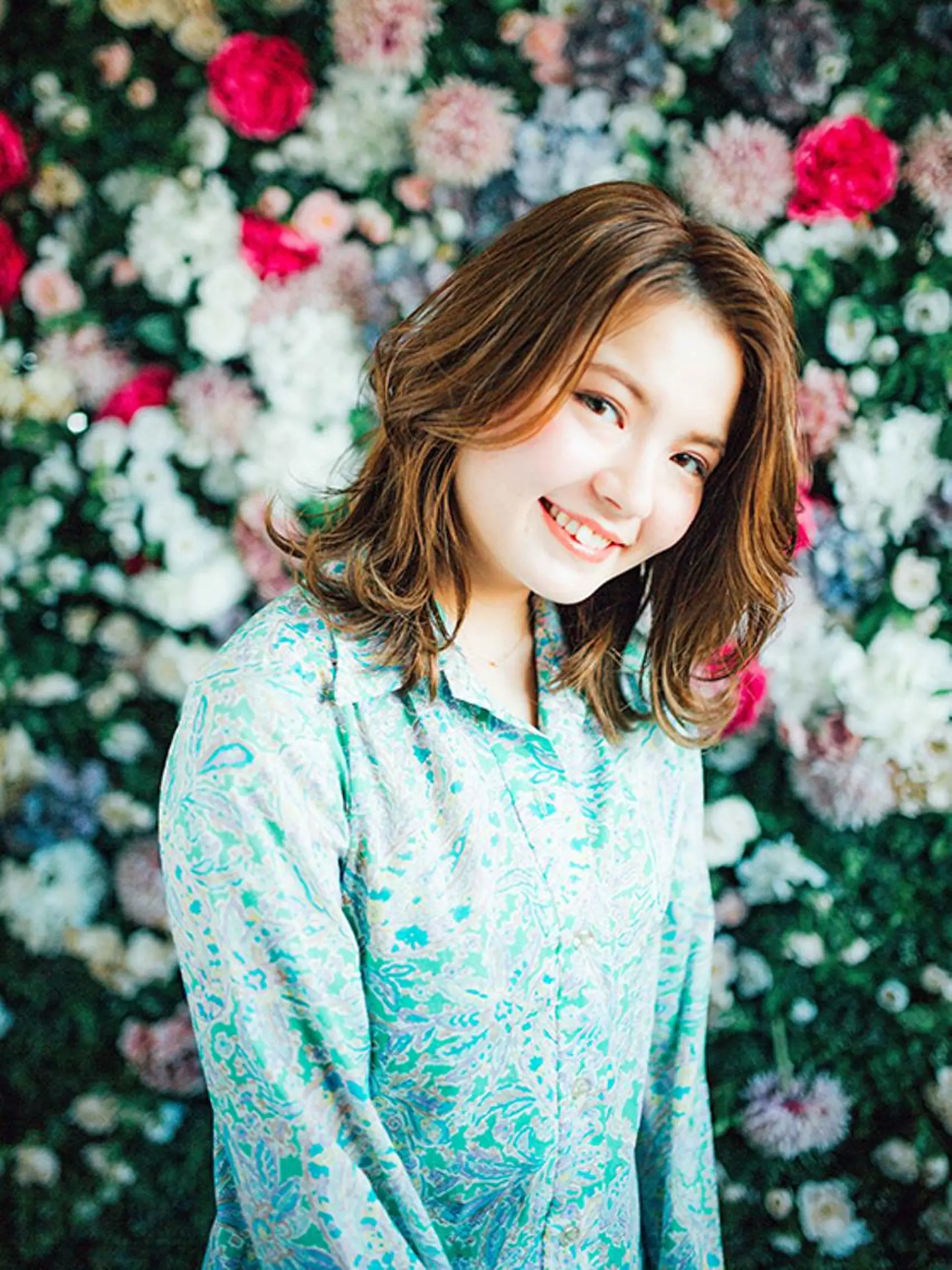 セミロング パーマ ヘアアレンジ 【公式】amble luxe池袋東口🩷のヘアスタイル