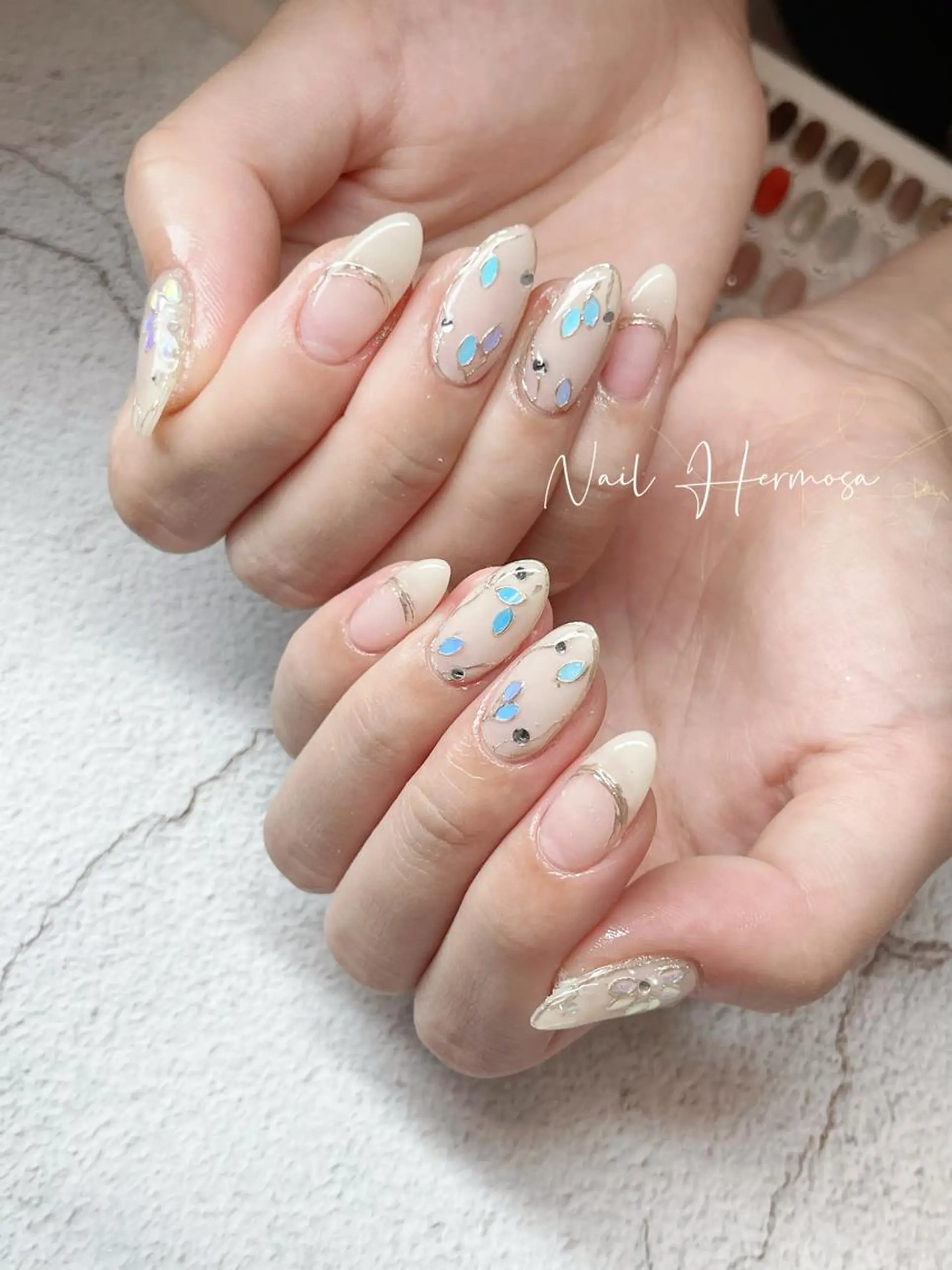 ネイル 桜ネイル 長さ出し フラッシュネイル フラワーネイル フットネイル ハンドネイル ネイル エルモサのネイルデザイン