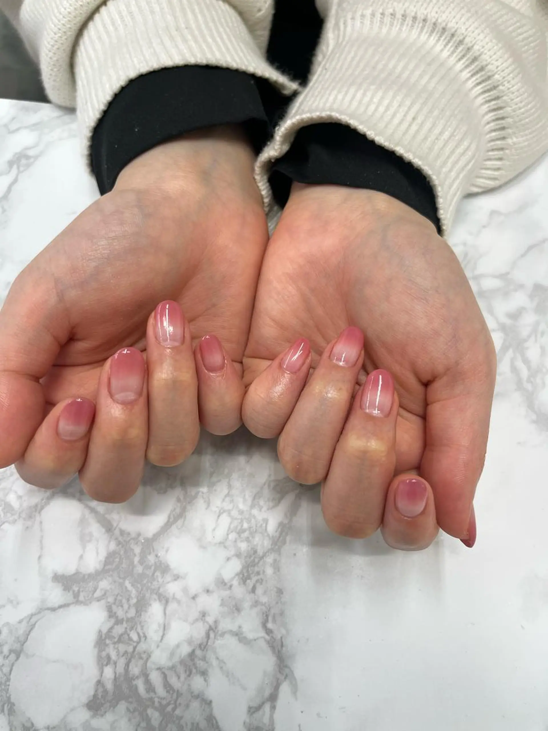 ネイル グラデーション ワンカラーネイル ピンク 春ネイル 松本 ゆみかのネイルデザイン