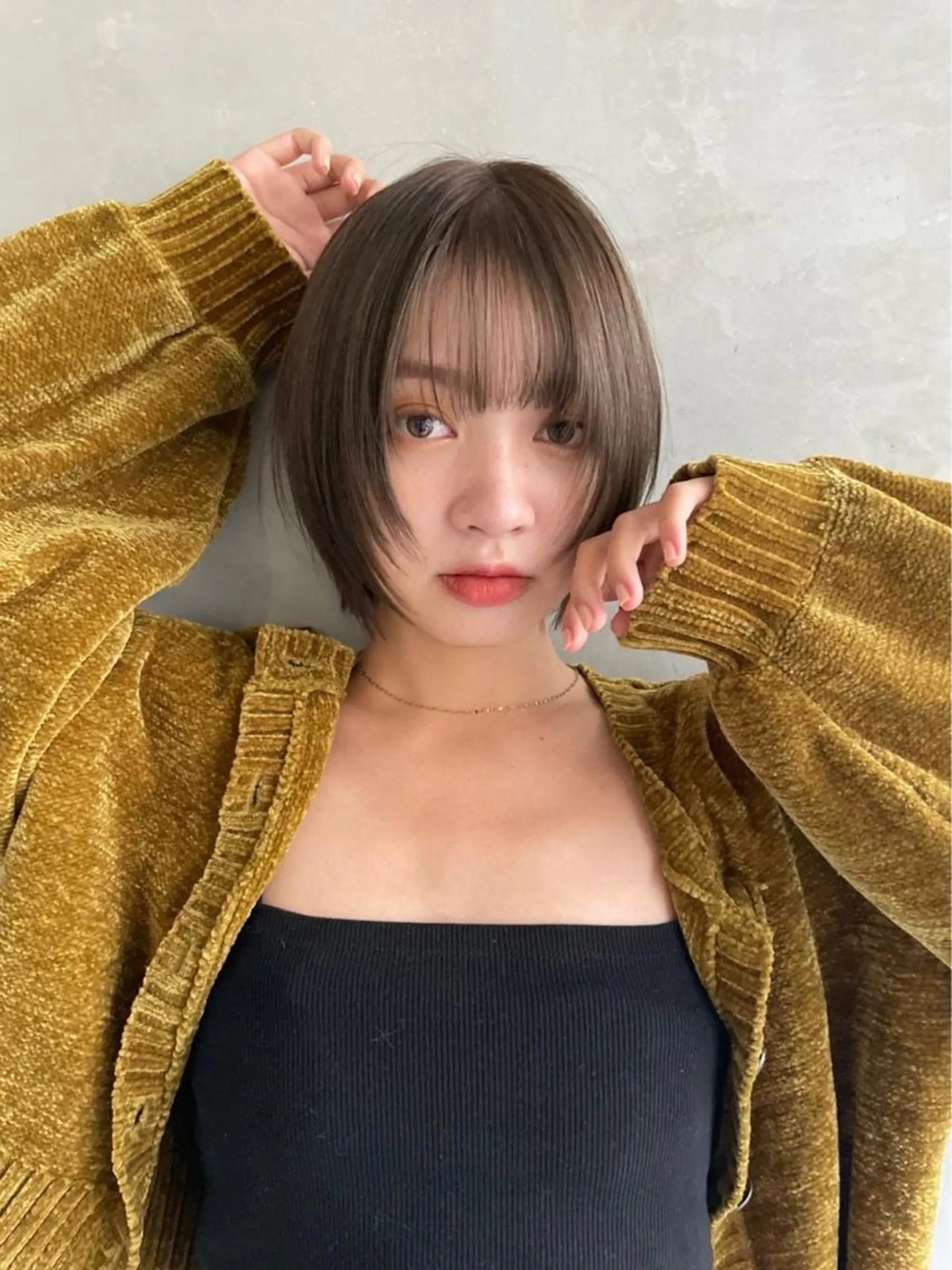 ミディアム カット ヘアカラー パーマ トリートメント 🎊LUK🎊_公 式_🩵髪質改善🩵のヘアスタイル