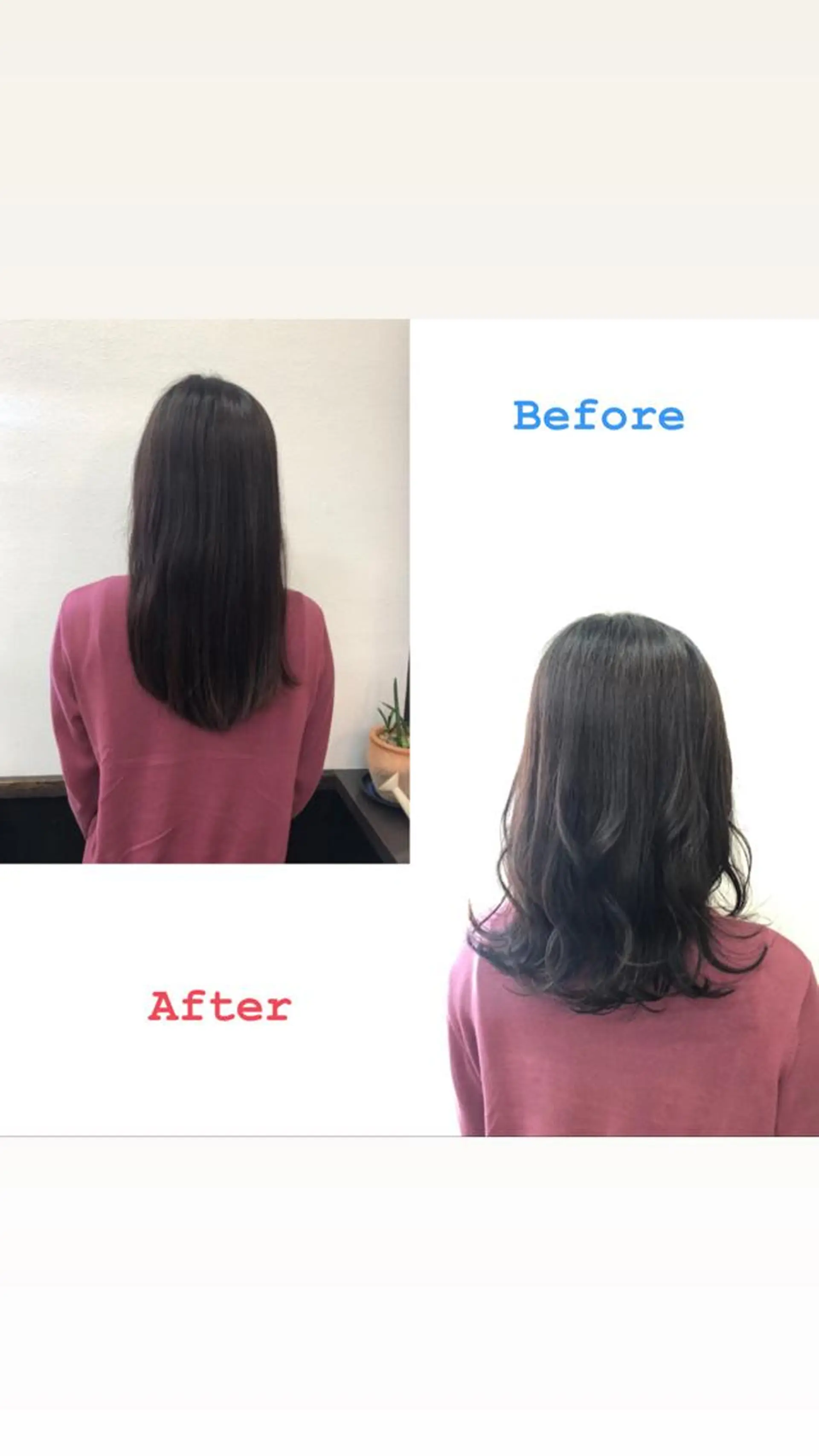 セミロング カット 菊池 栄里奈のヘアスタイル