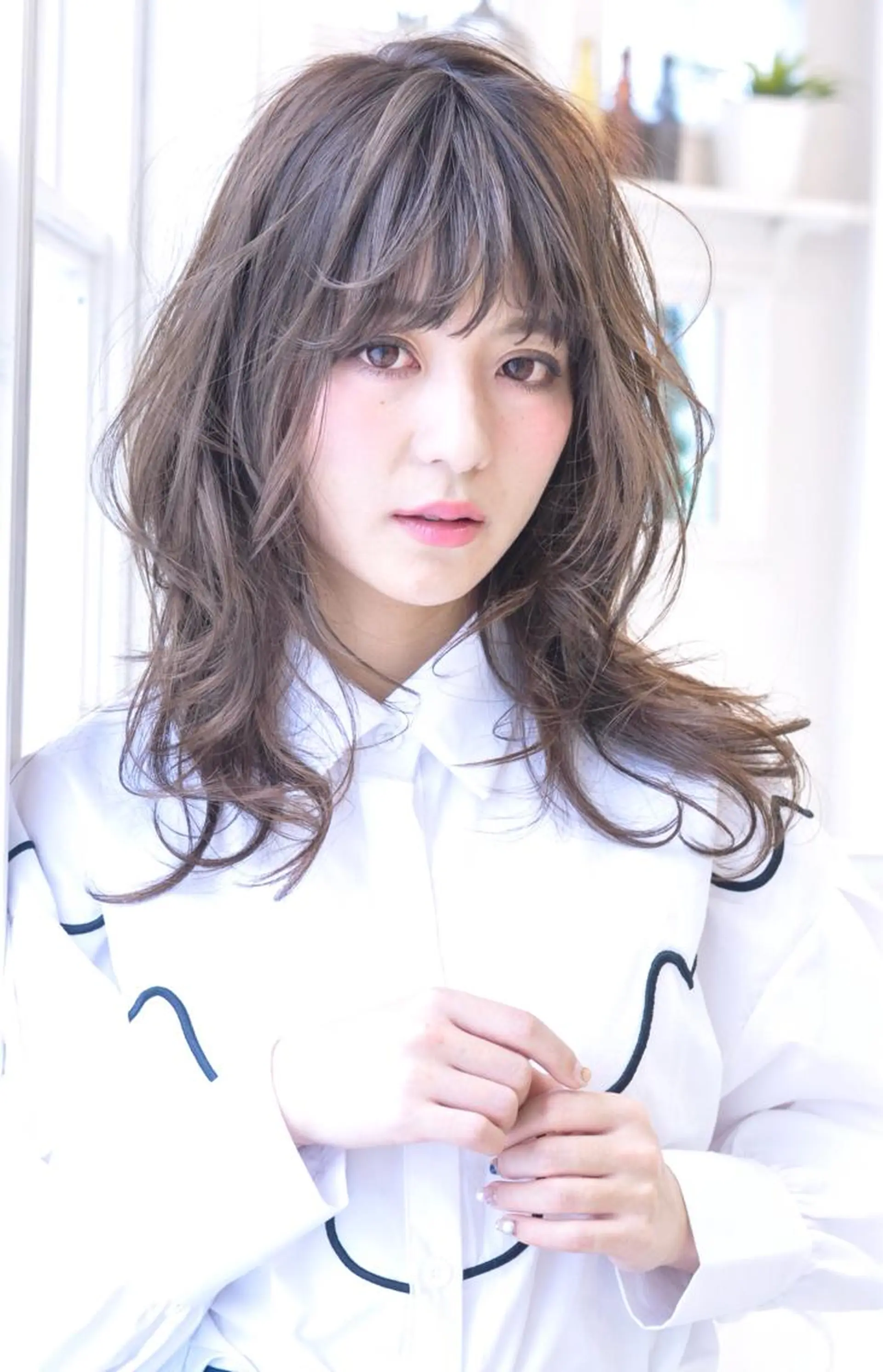 ミディアム カラー 中田 敏明のヘアスタイル