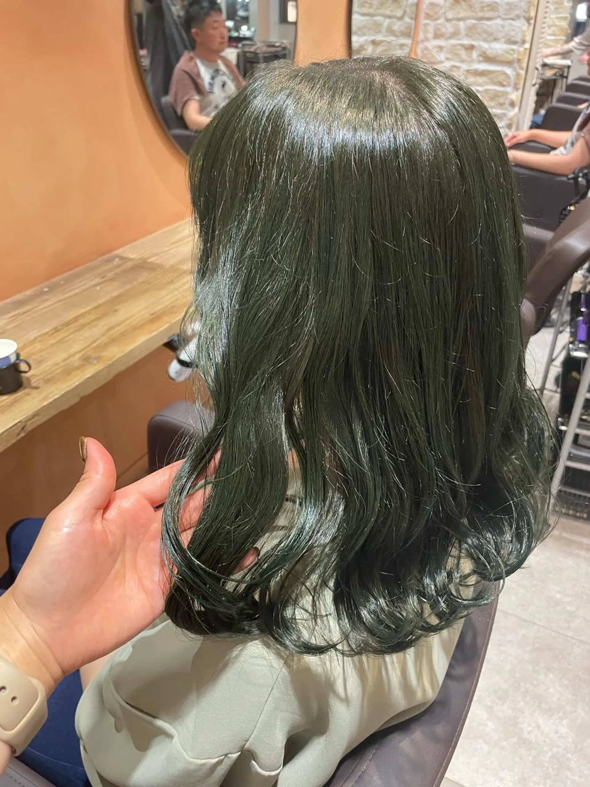 セミロング カラー オリーブカラー ヘアカラー トリートメント 💐パーソナルカラー /市橋加菜💐のヘアスタイル