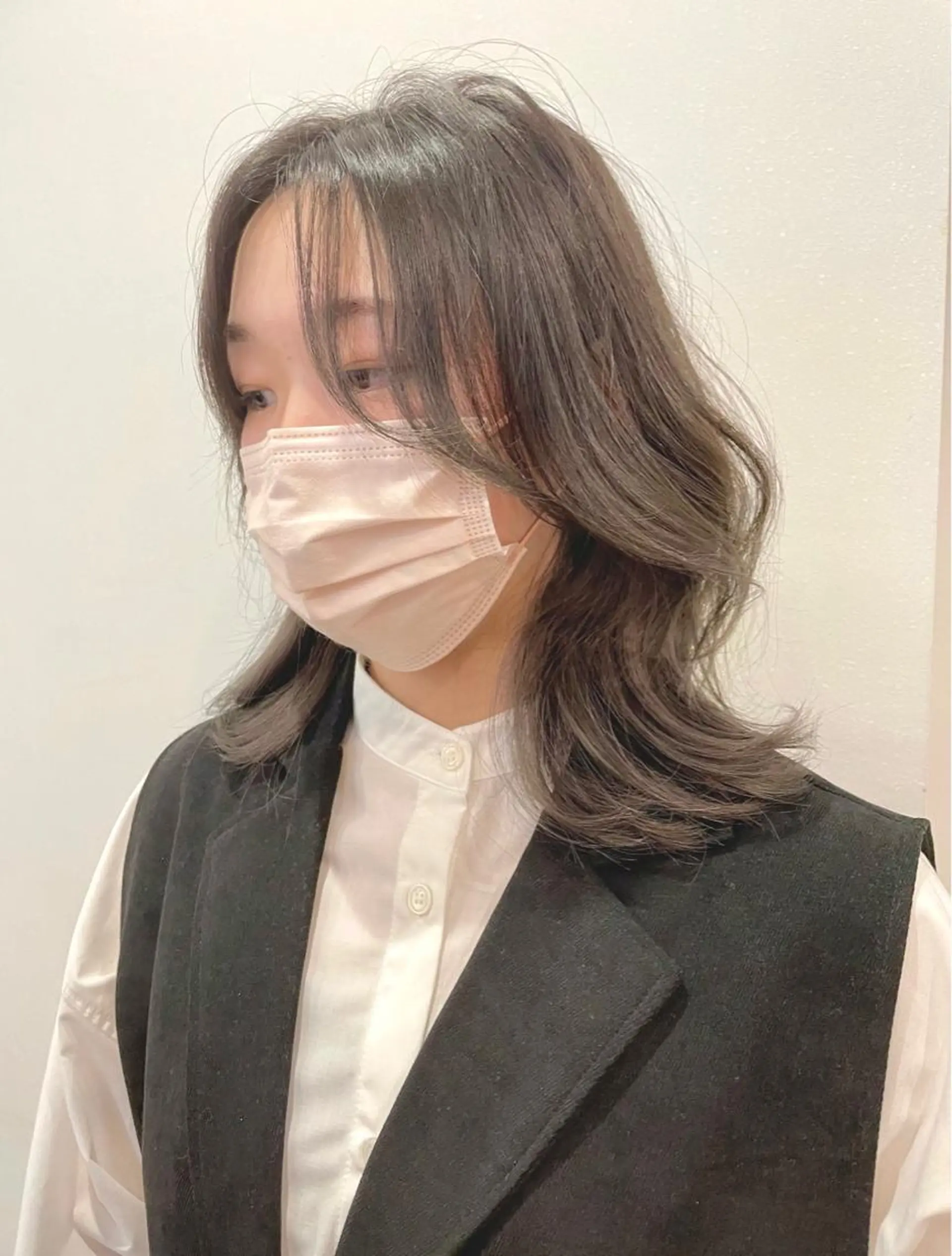 ミディアム くびれヘア エギョモリ ヨシンモリ 韓国風ヘア fifth天神/末廣 和也のヘアスタイル