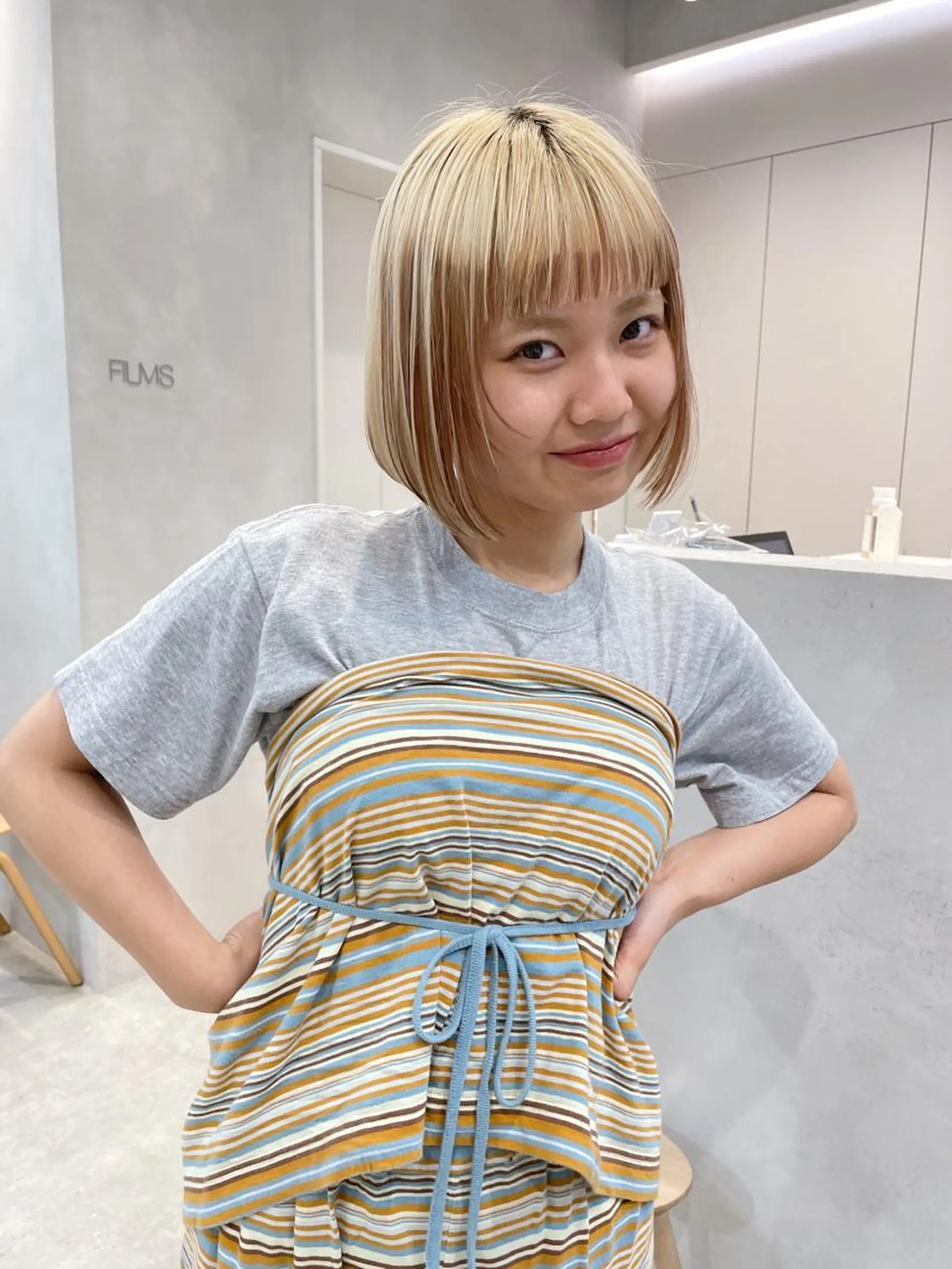 ミディアム 青木 優歩のヘアスタイル