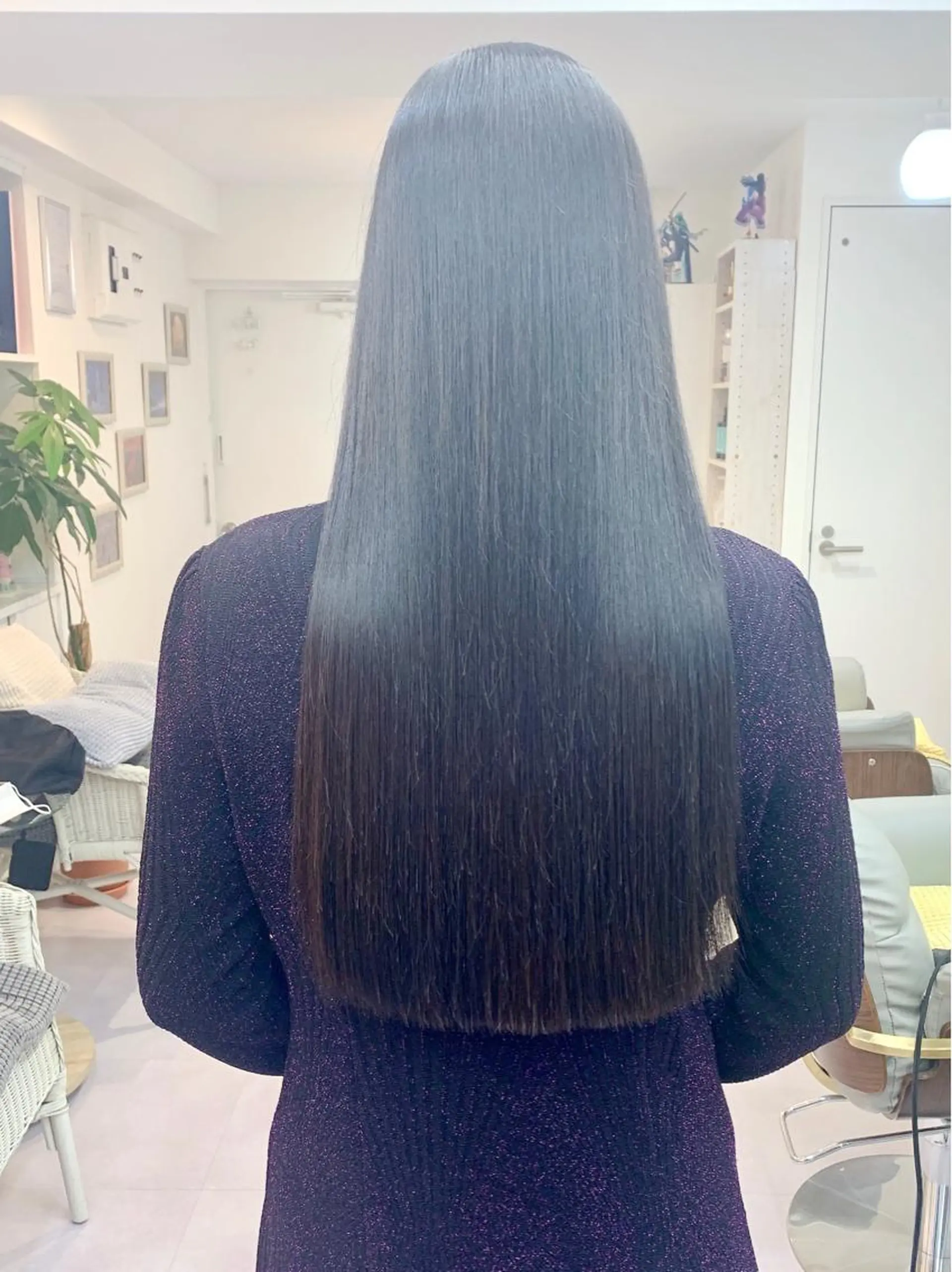 ロング パーマ ストレートパーマ カット パーマ ヘアサロンCHARM所属・🌈ハク ユヒのヘアスタイル