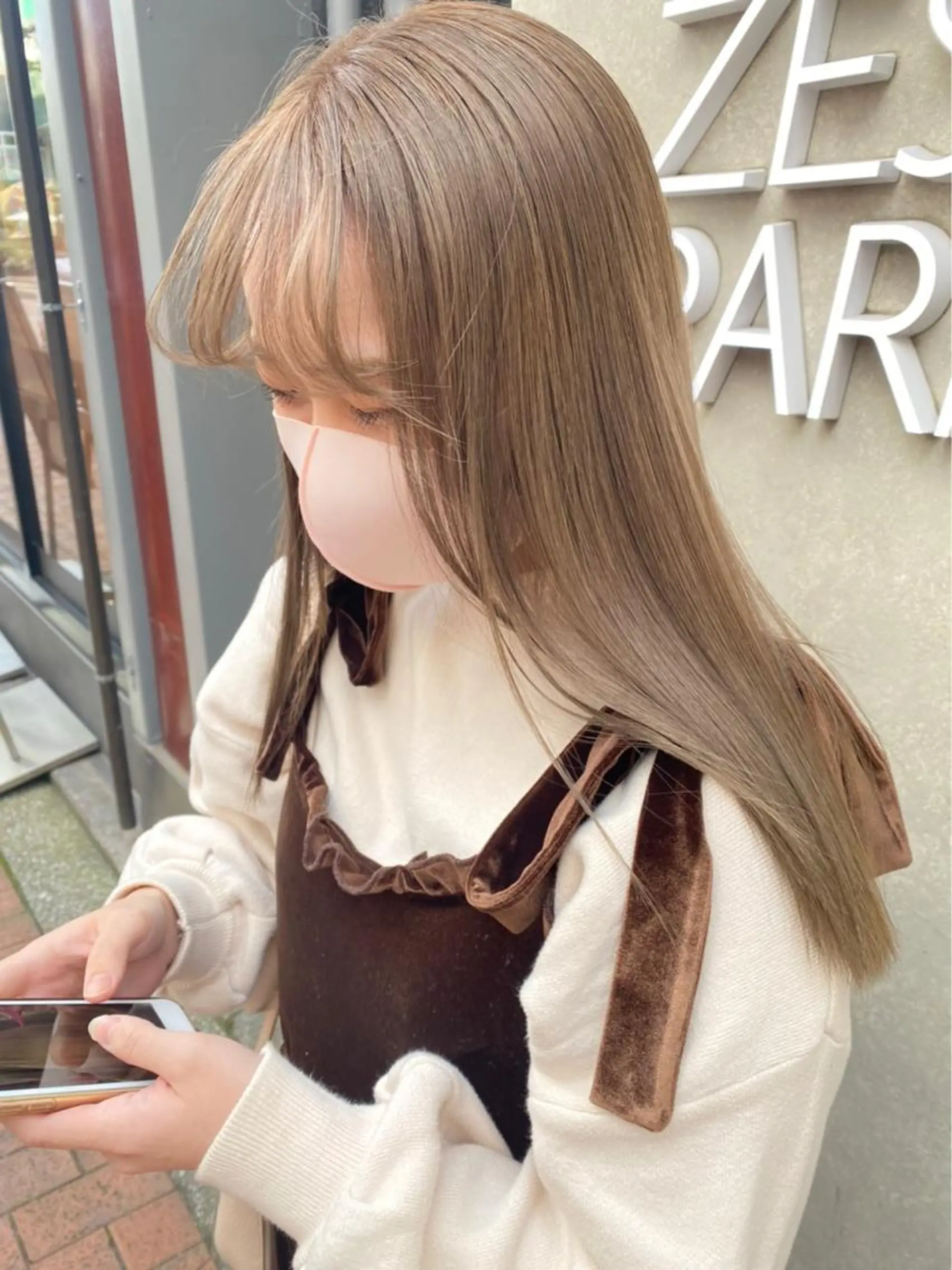 カラー ベージュカラー ダブルカラー ヘアカラー hair&nail ☯️アイリ☯️のネイルデザイン