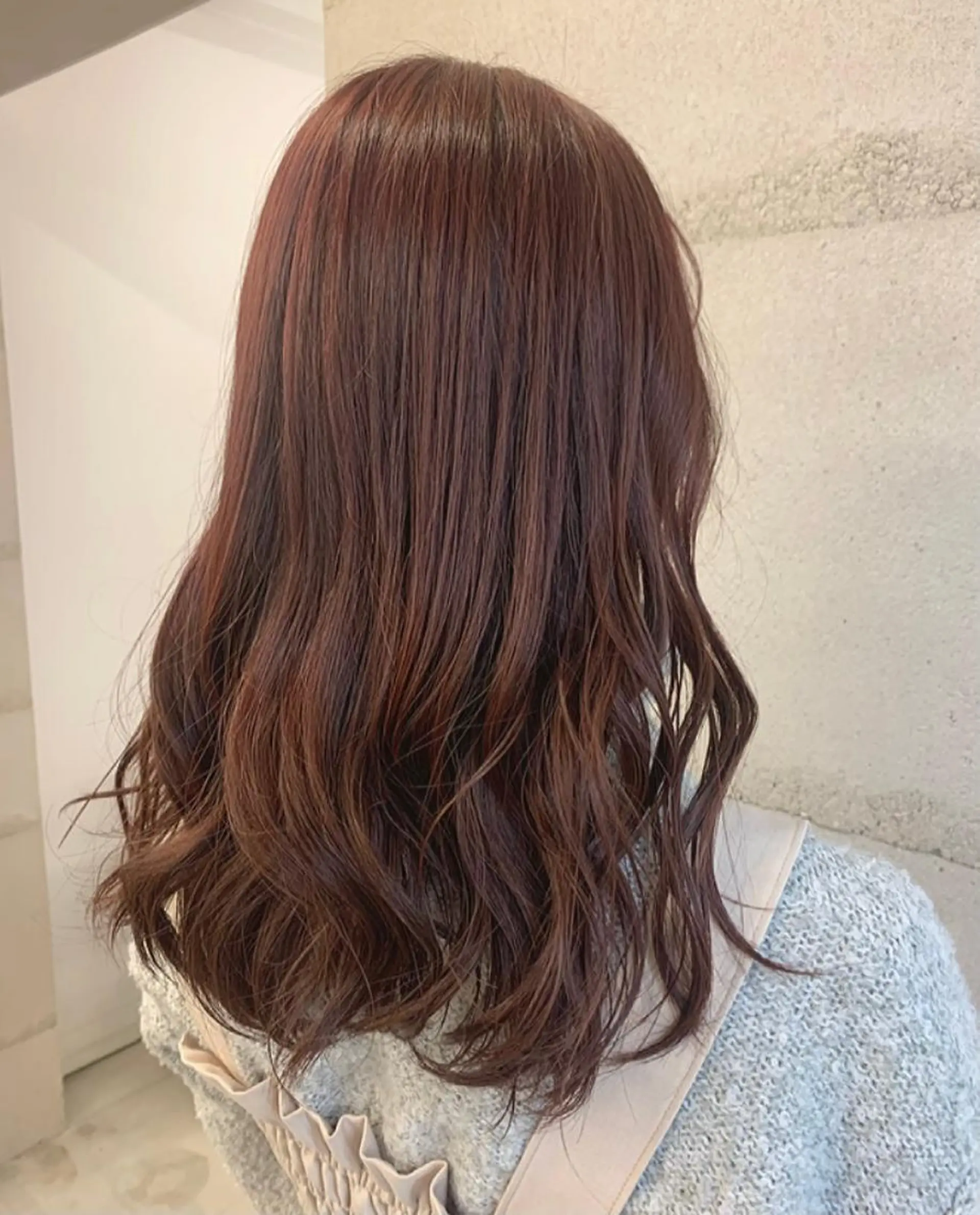 セミロング カラー 女性らしいモテヘア 韓国ヘアhikariのヘアスタイル