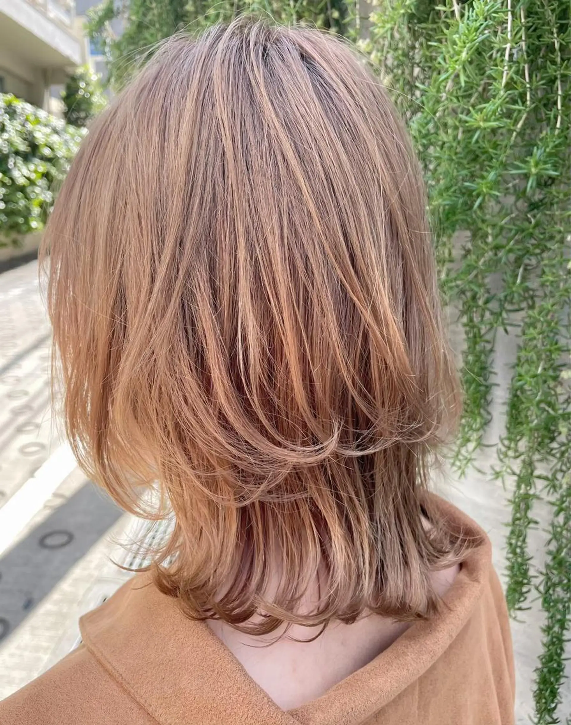 セミロング パーマ セミロングパーマ ウルフカット お任せヘア☘️☘️ 及川渚のヘアスタイル